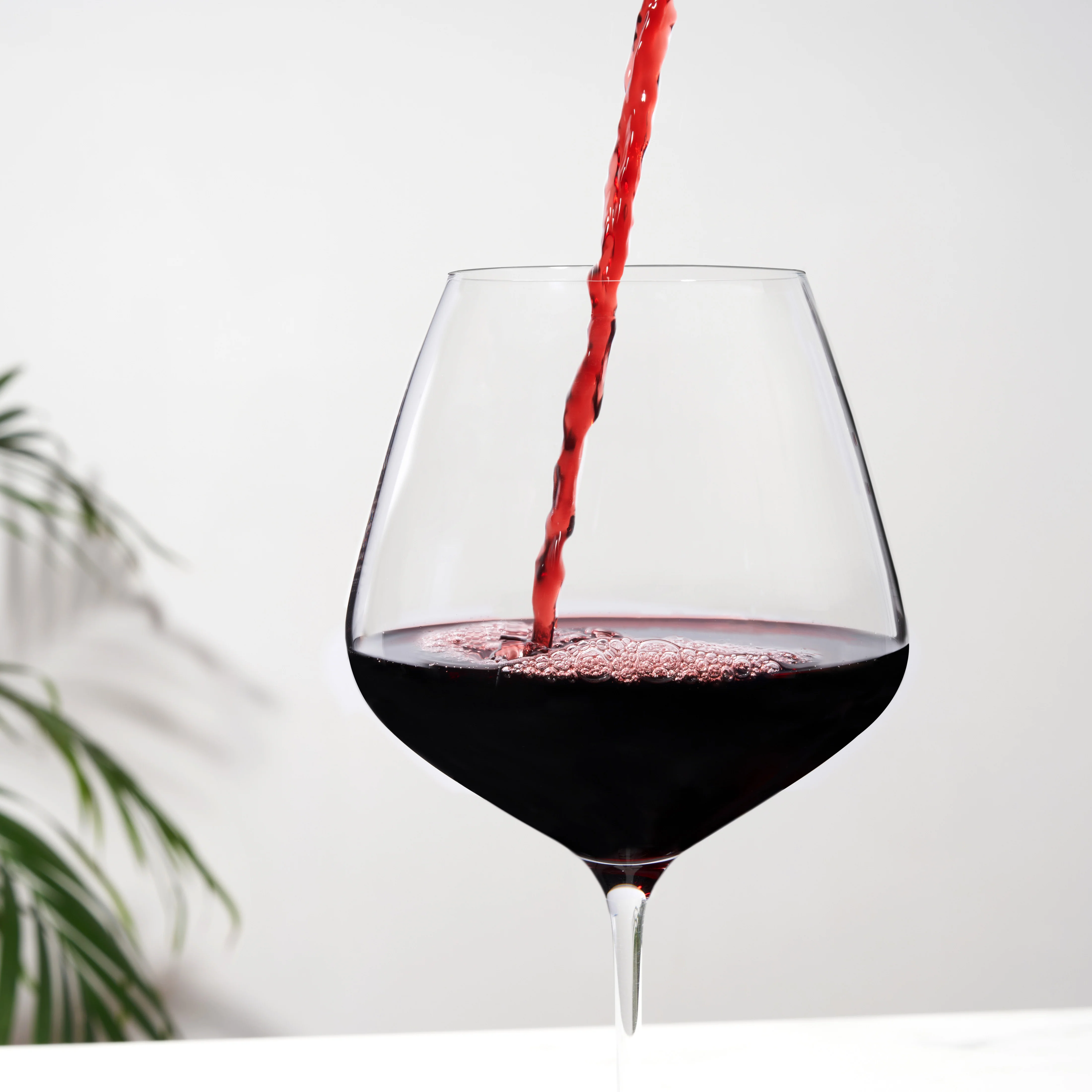 Reserve Inez Crystal Burgundy Glasses Set of 4 - Image 3