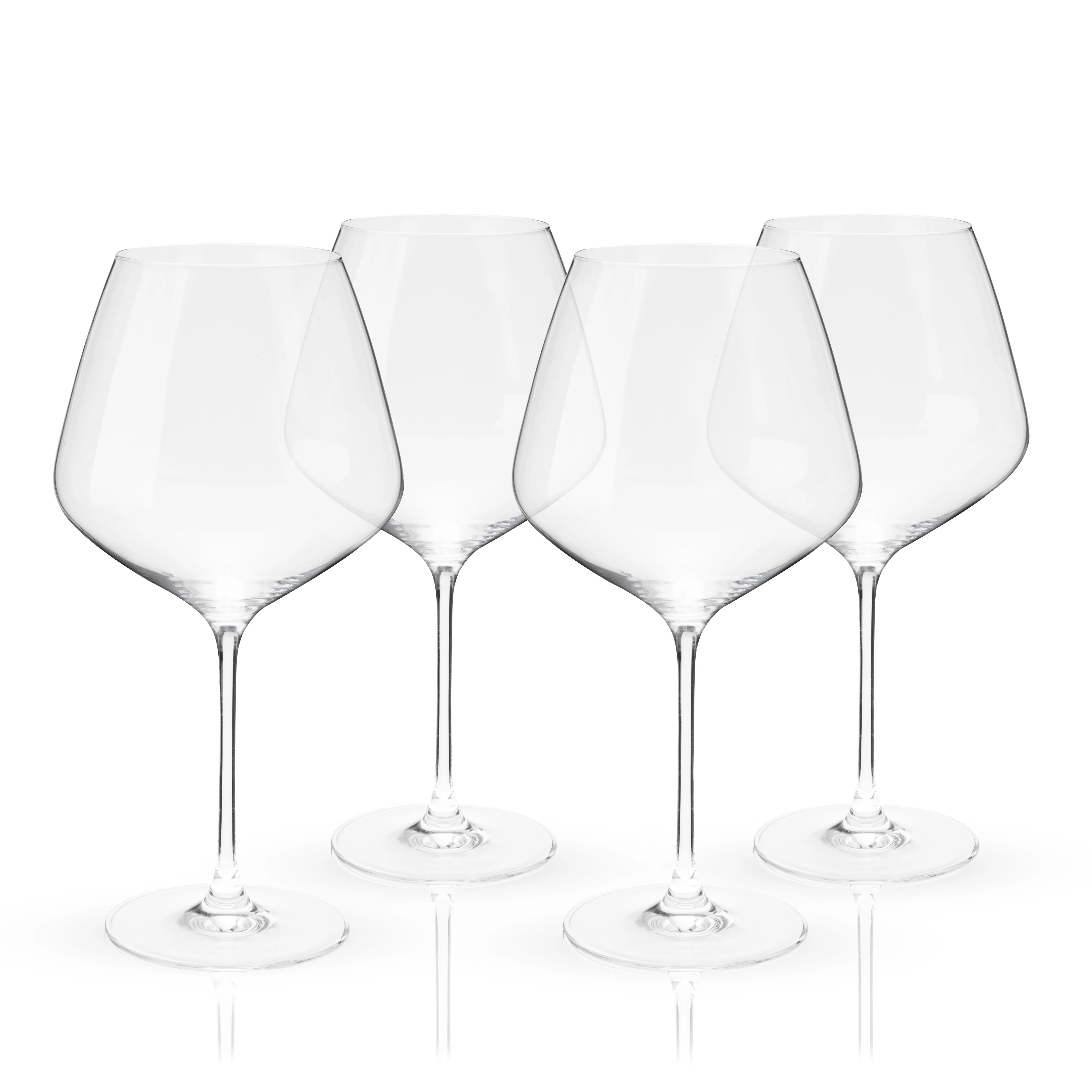 Reserve Inez Crystal Burgundy Glasses Set of 4 - Image 4