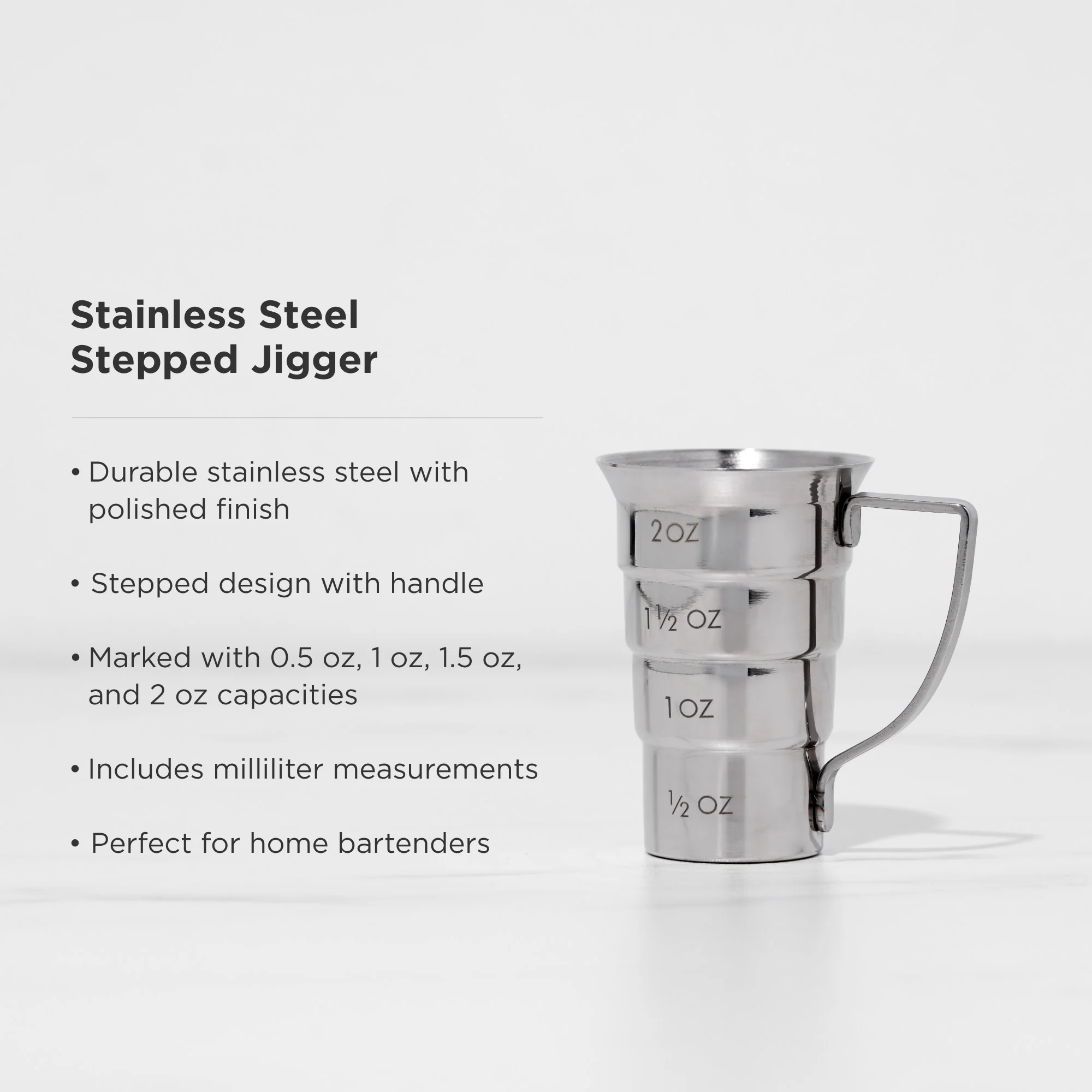Stainless Steel Stepped Jigger - Image 5