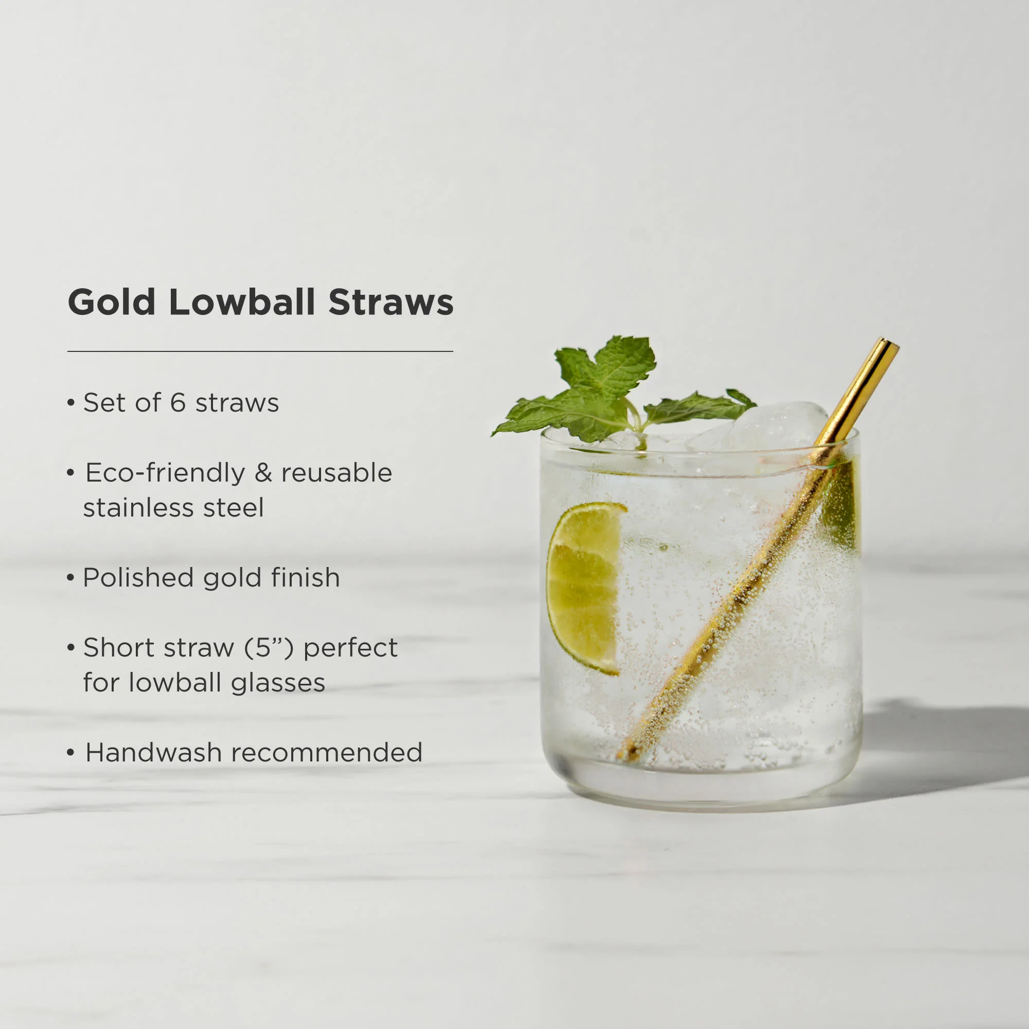 Belmont Lowball Straws Set of 6 - Image 4
