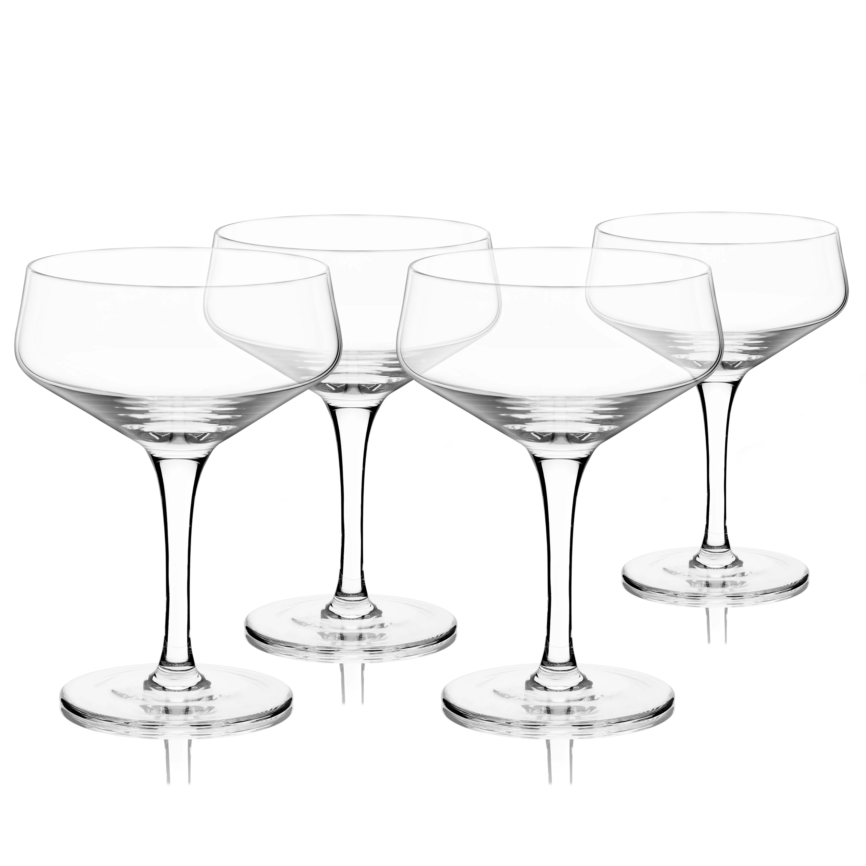 Raye Angled Crystal Coupe Glasses Set of 4 - Image 4