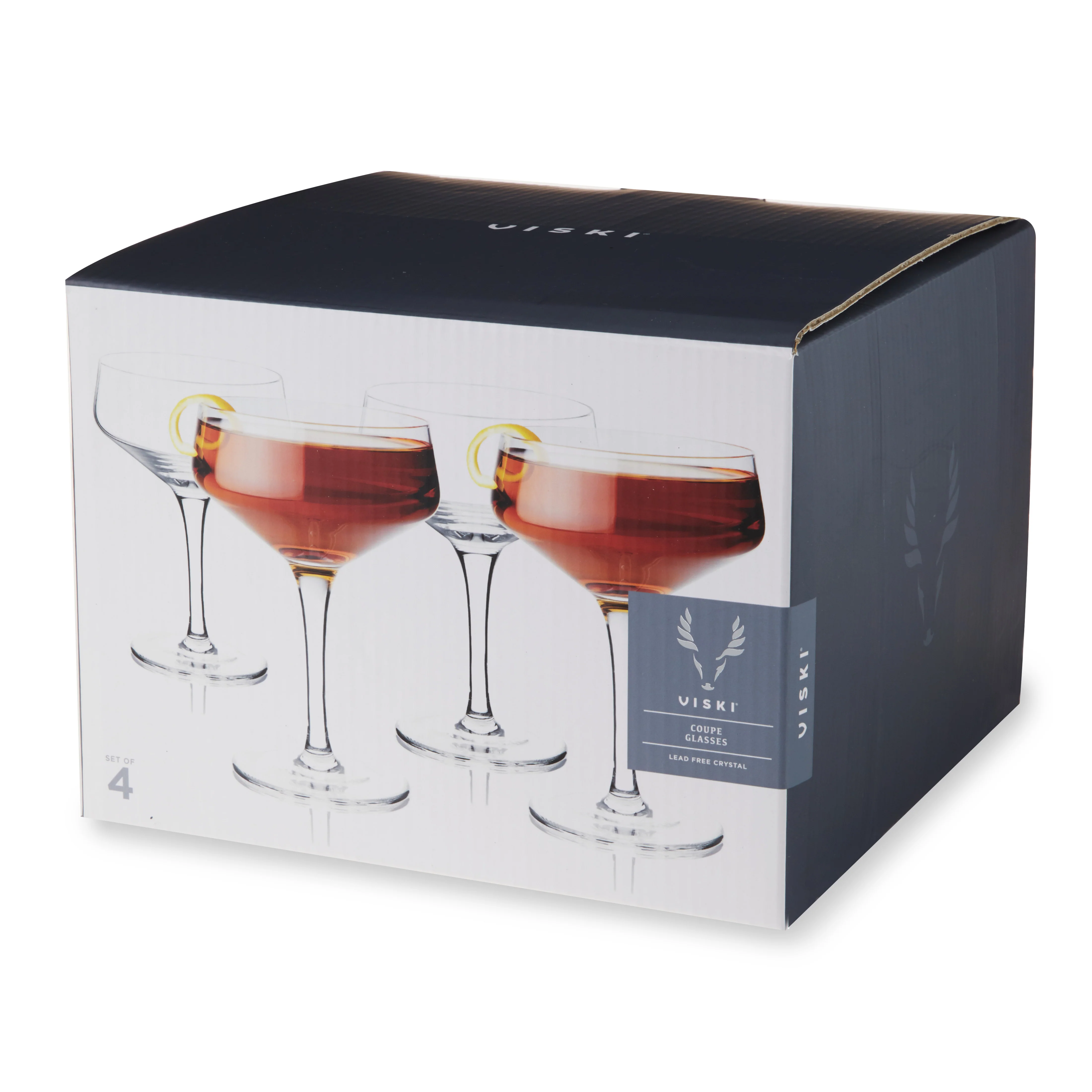 Raye Angled Crystal Coupe Glasses Set of 4 - Image 7