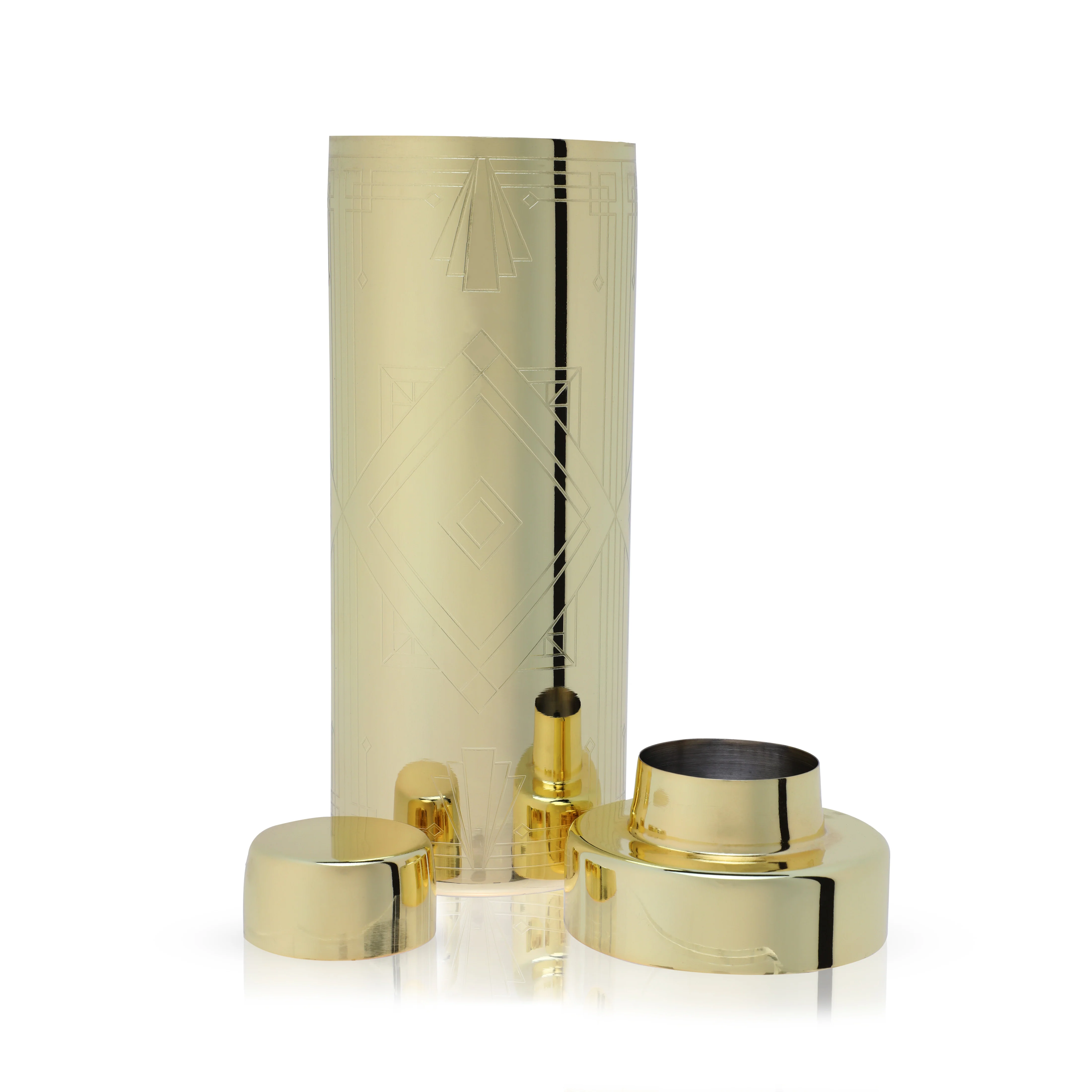 Art Deco Cocktail Shaker in Gold - Image 4