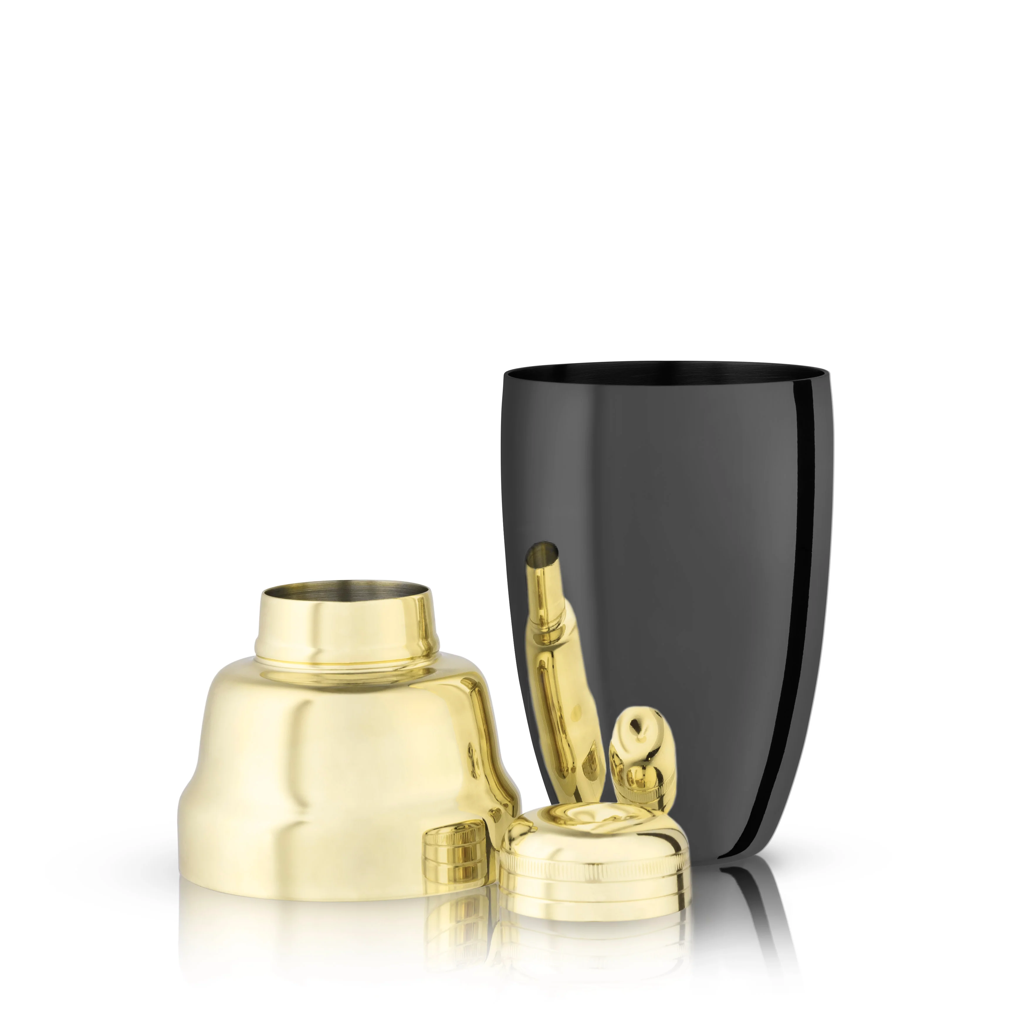 Heavyweight Cocktail Shaker in Black & Gold - Image 4