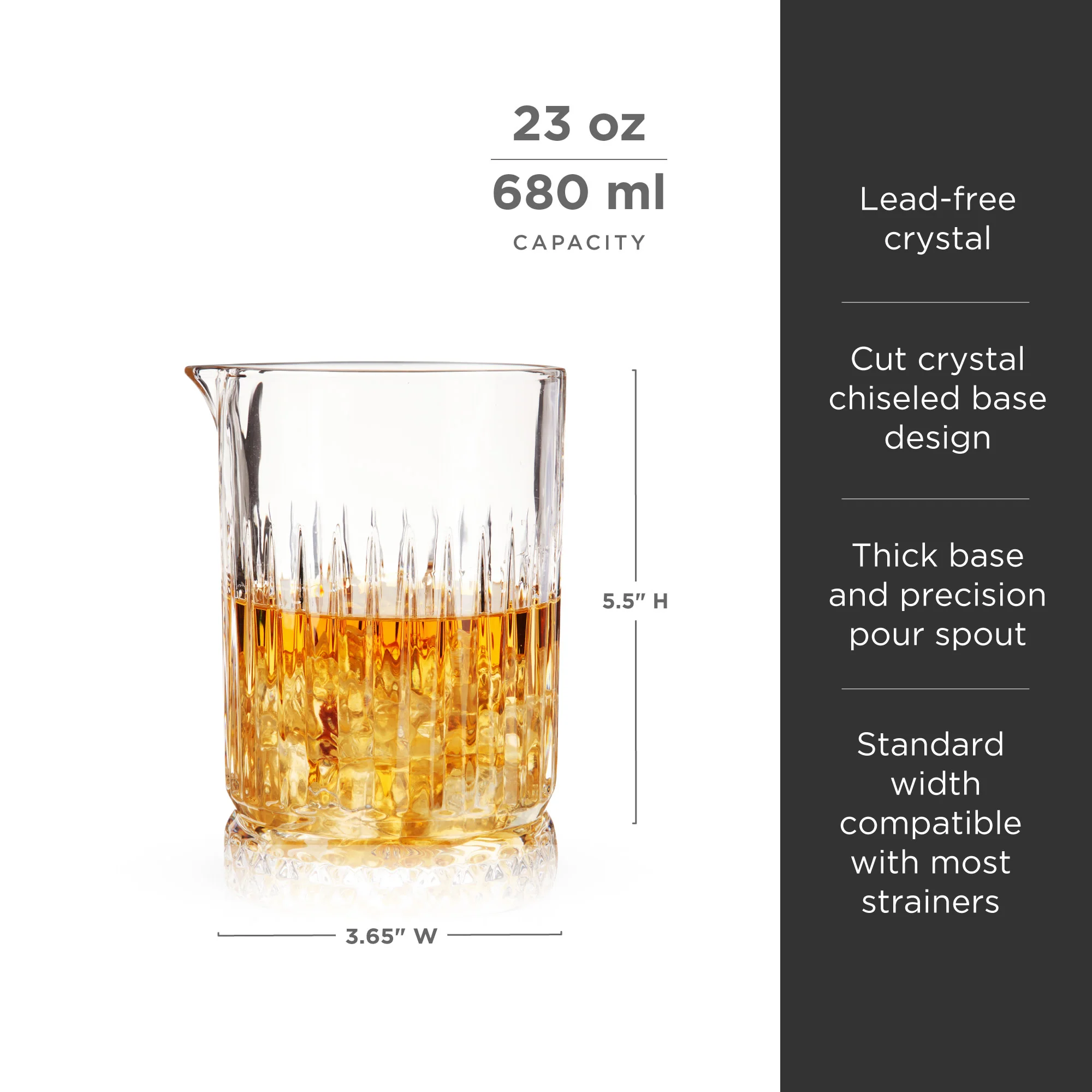 Pedestal Crystal Mixing Glass - Image 6