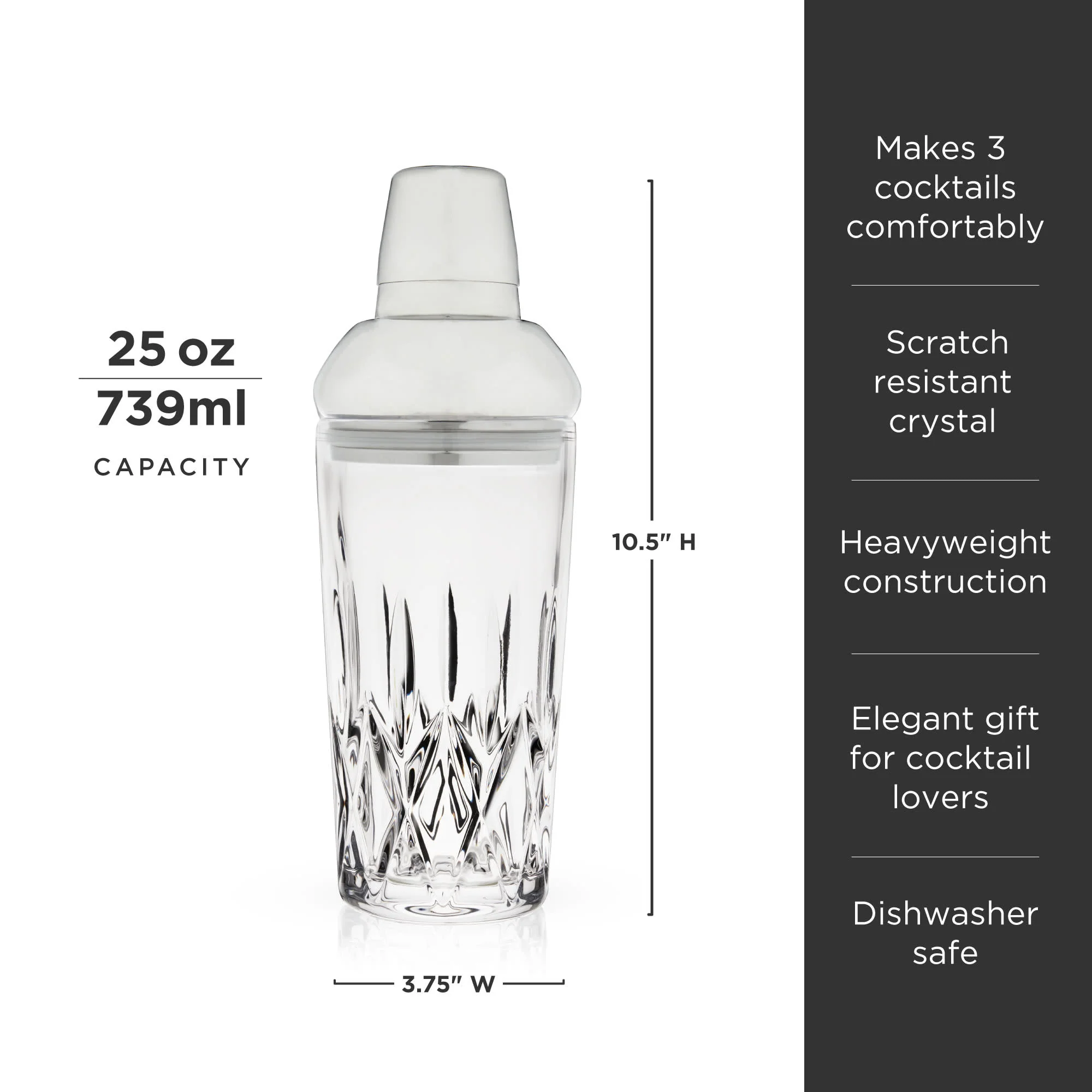 Admiral Crystal Cocktail Shaker - Image 7