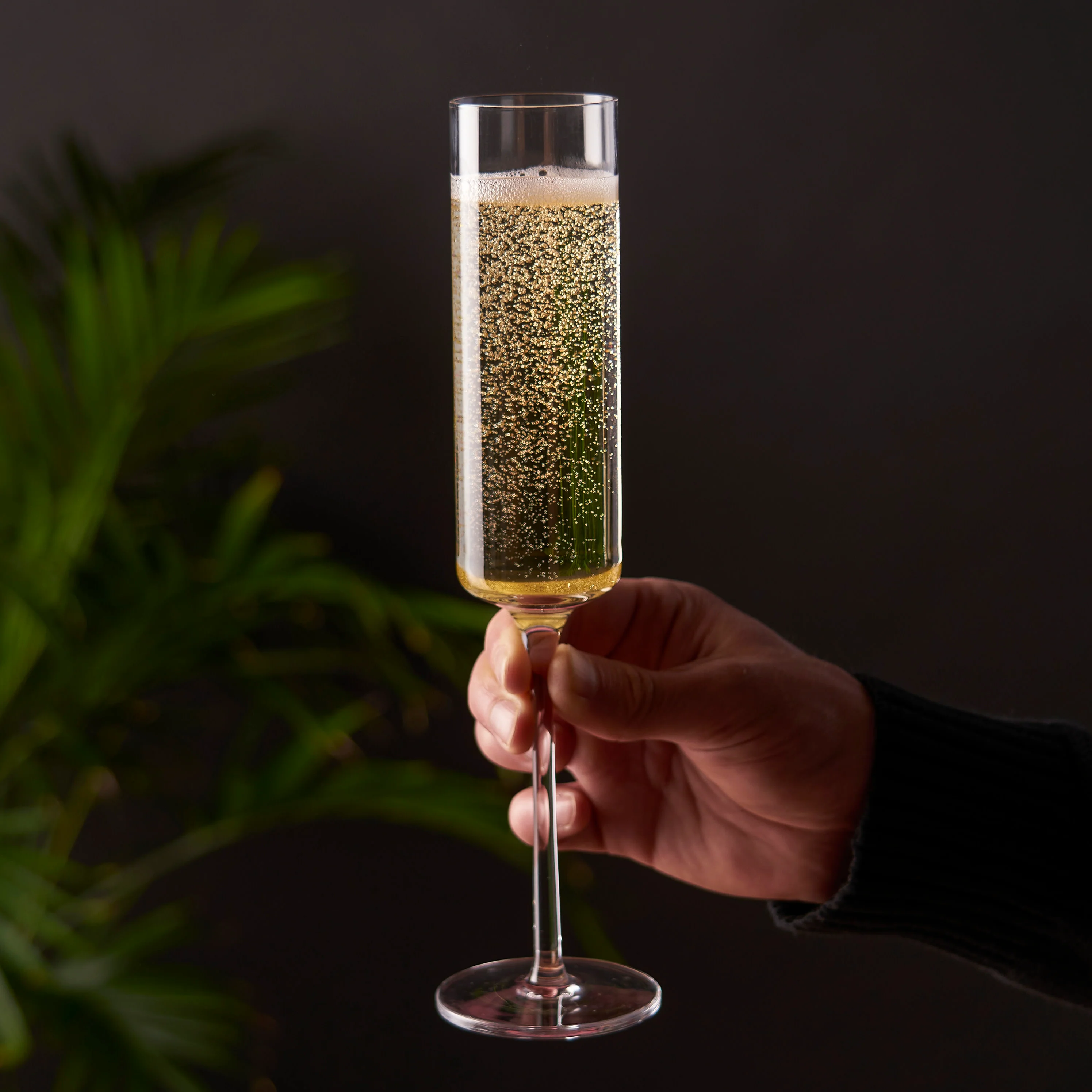Laurel Crystal Champagne Flutes Set of 2 - Image 3