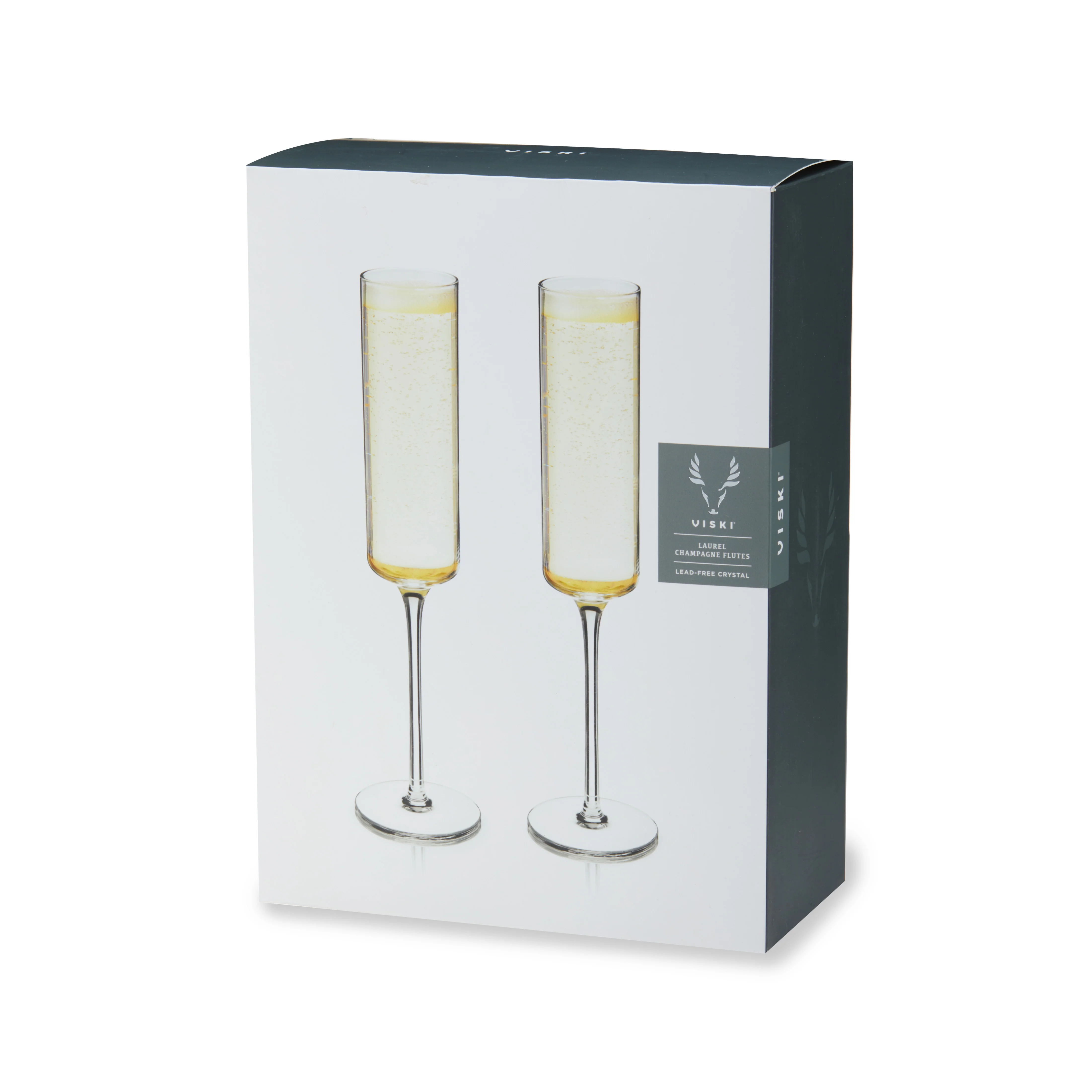 Laurel Crystal Champagne Flutes Set of 2 - Image 7