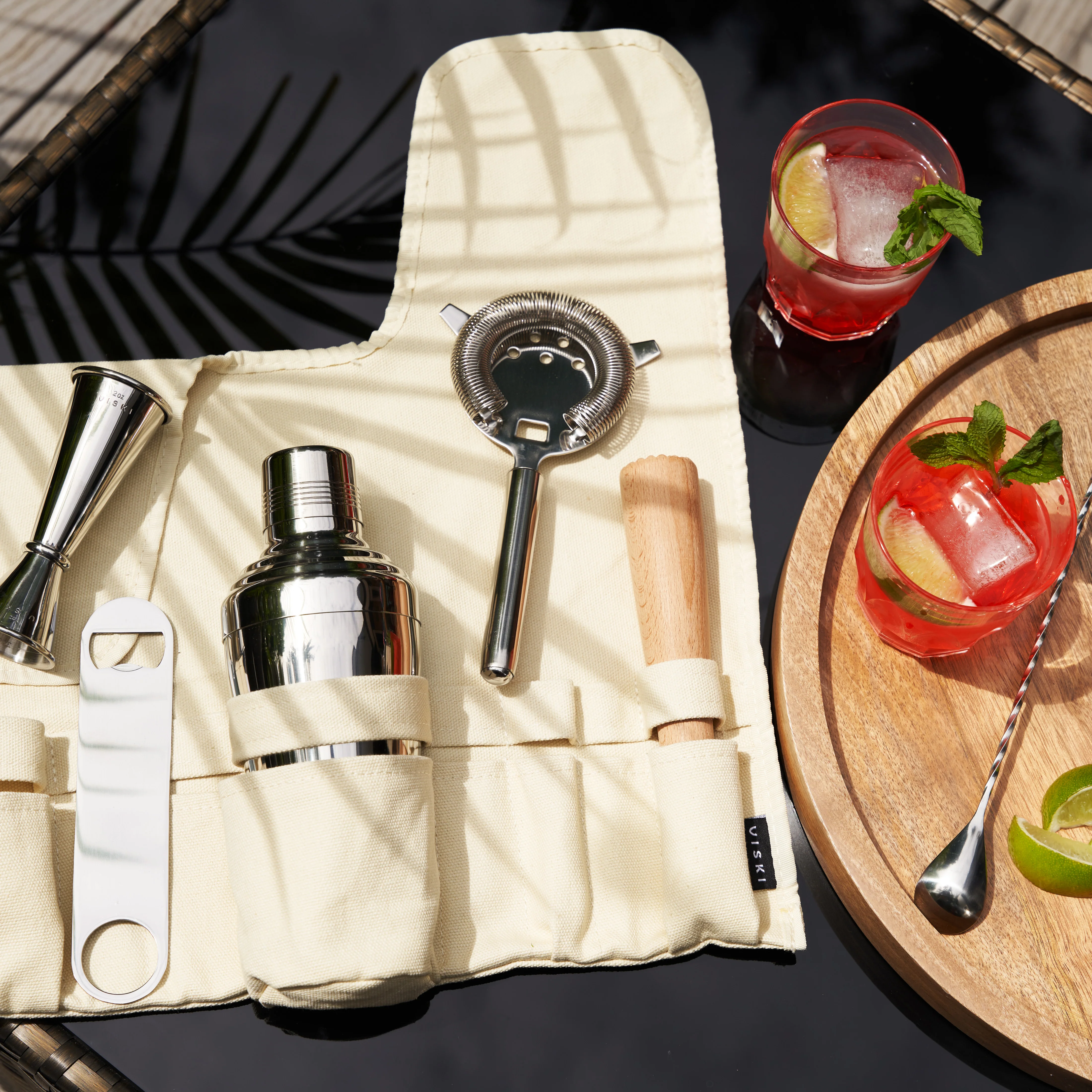 7-Piece Stainless Steel Travel Barware Set - Image 3