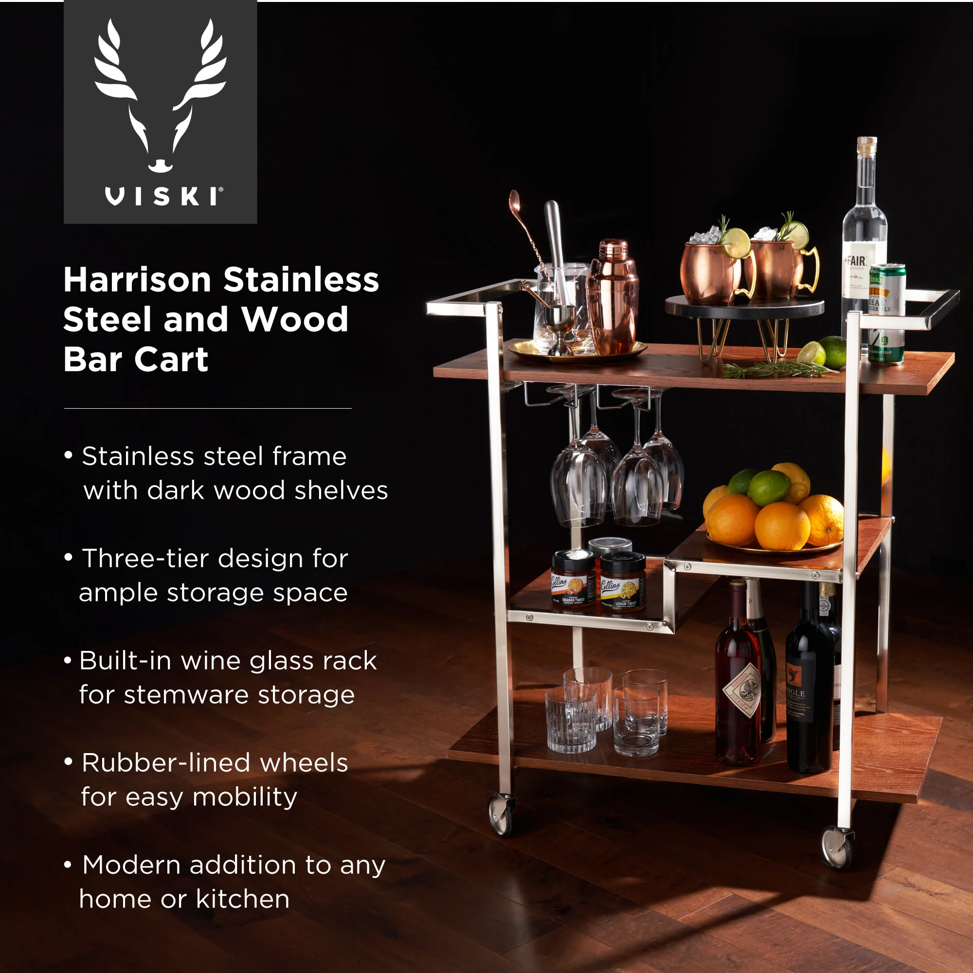 Harrison Bar Cart - Image 5