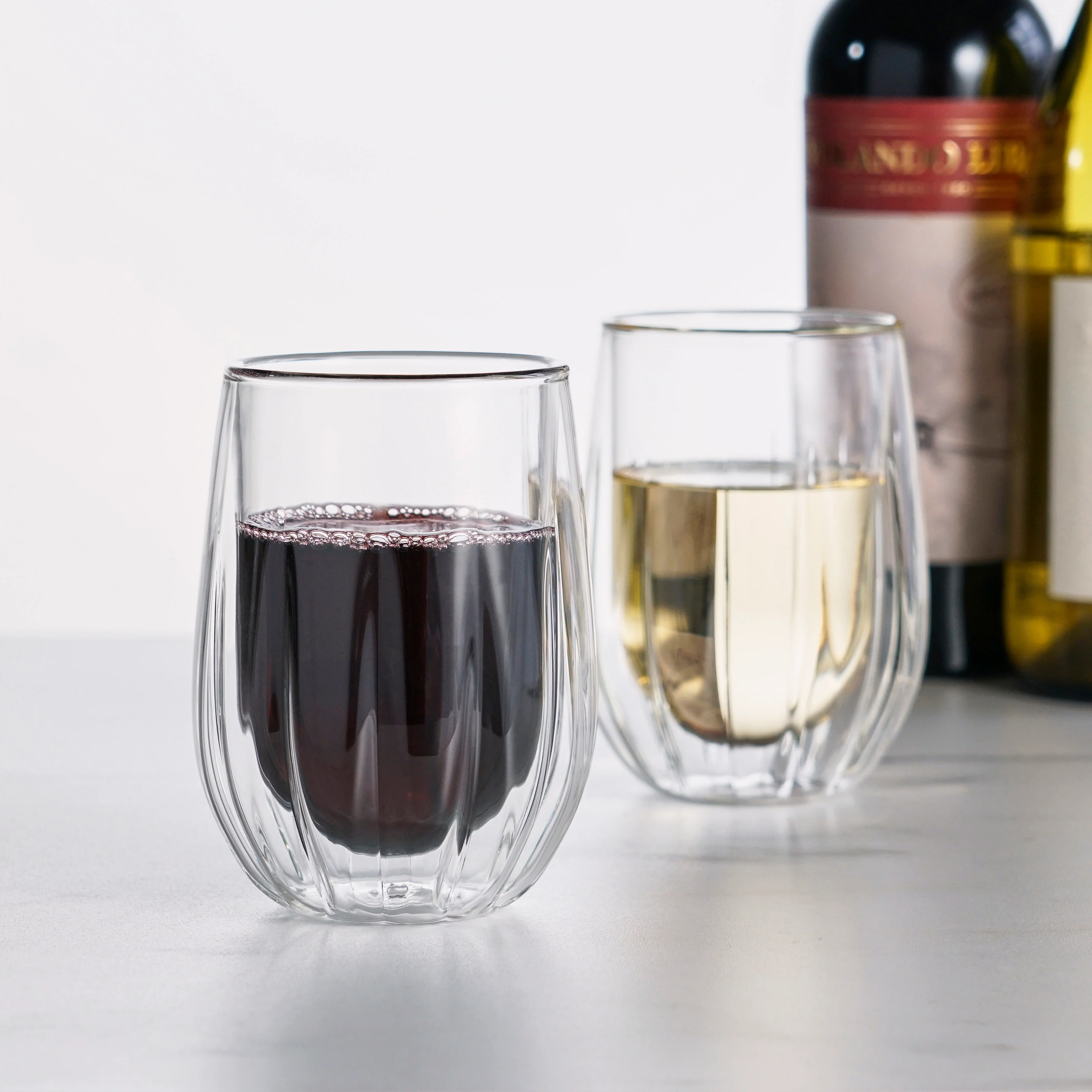 Double-Walled Stemless Wine Glasses Set of 2 - Image 3