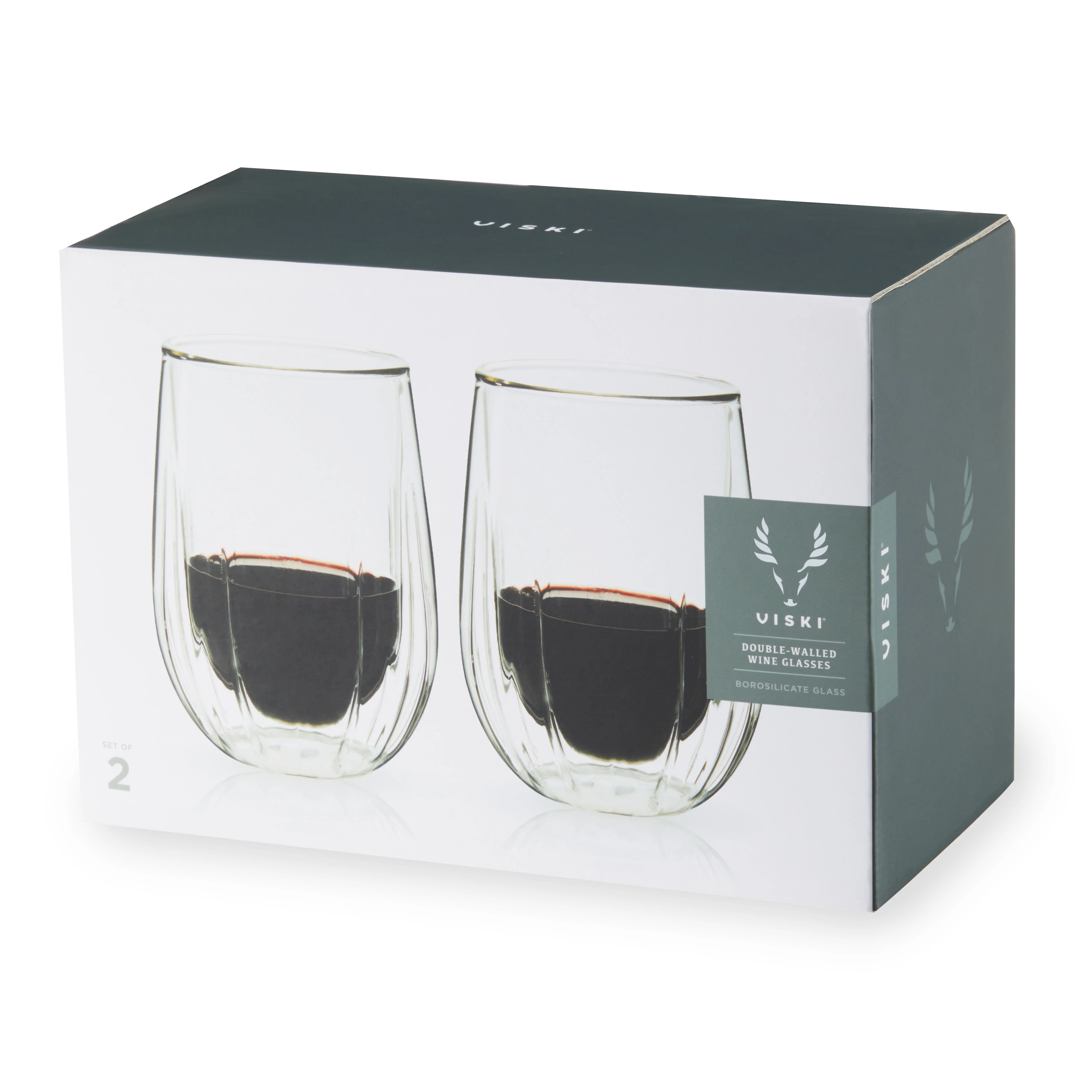 Double-Walled Stemless Wine Glasses Set of 2 - Image 7