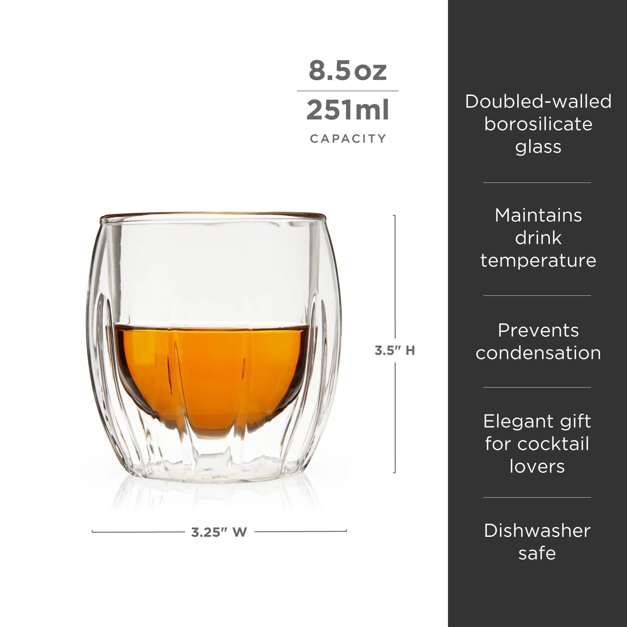 Double-Walled Spirits Glasses Set of 2 - Image 6