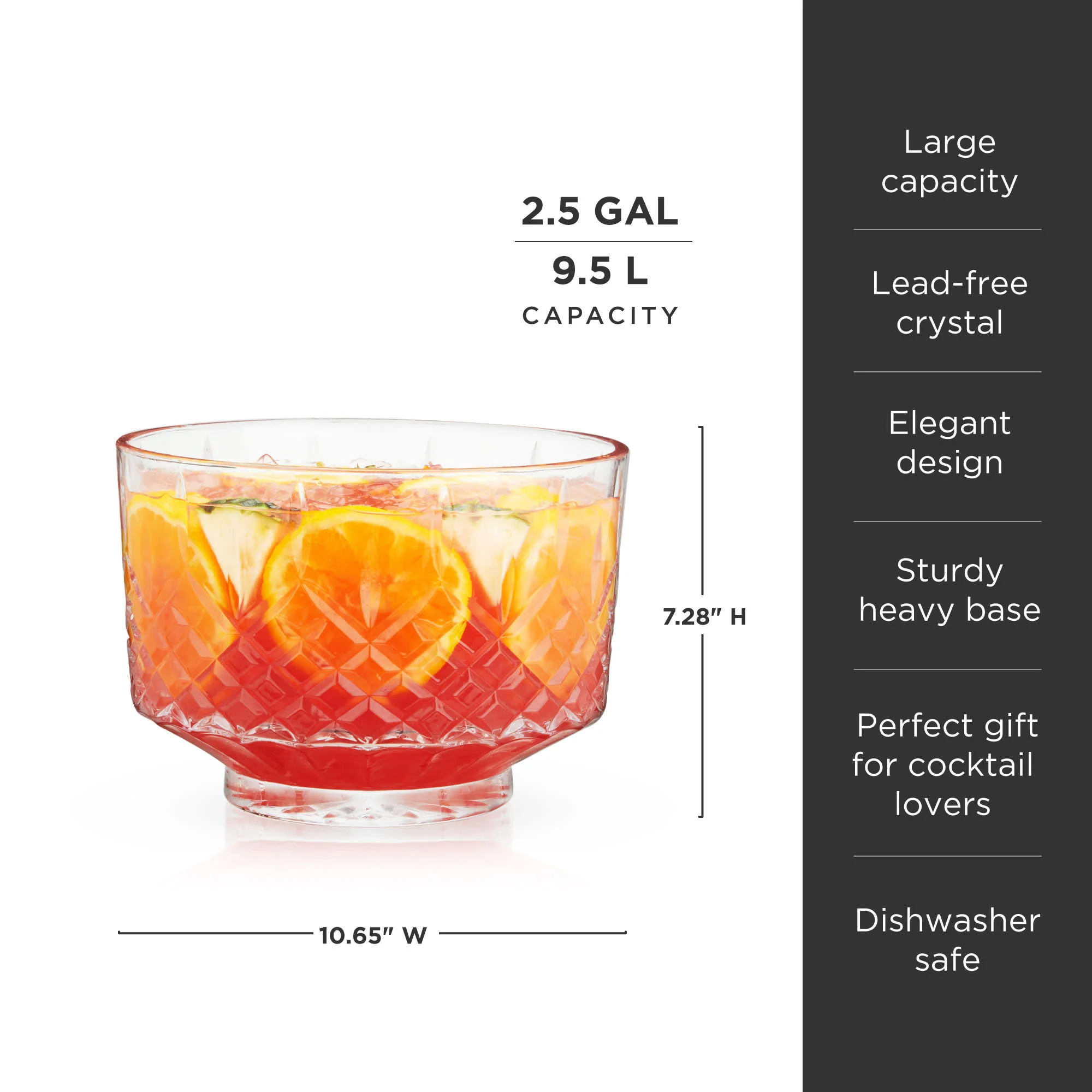 Admiral Crystal Punch Bowl - Image 7