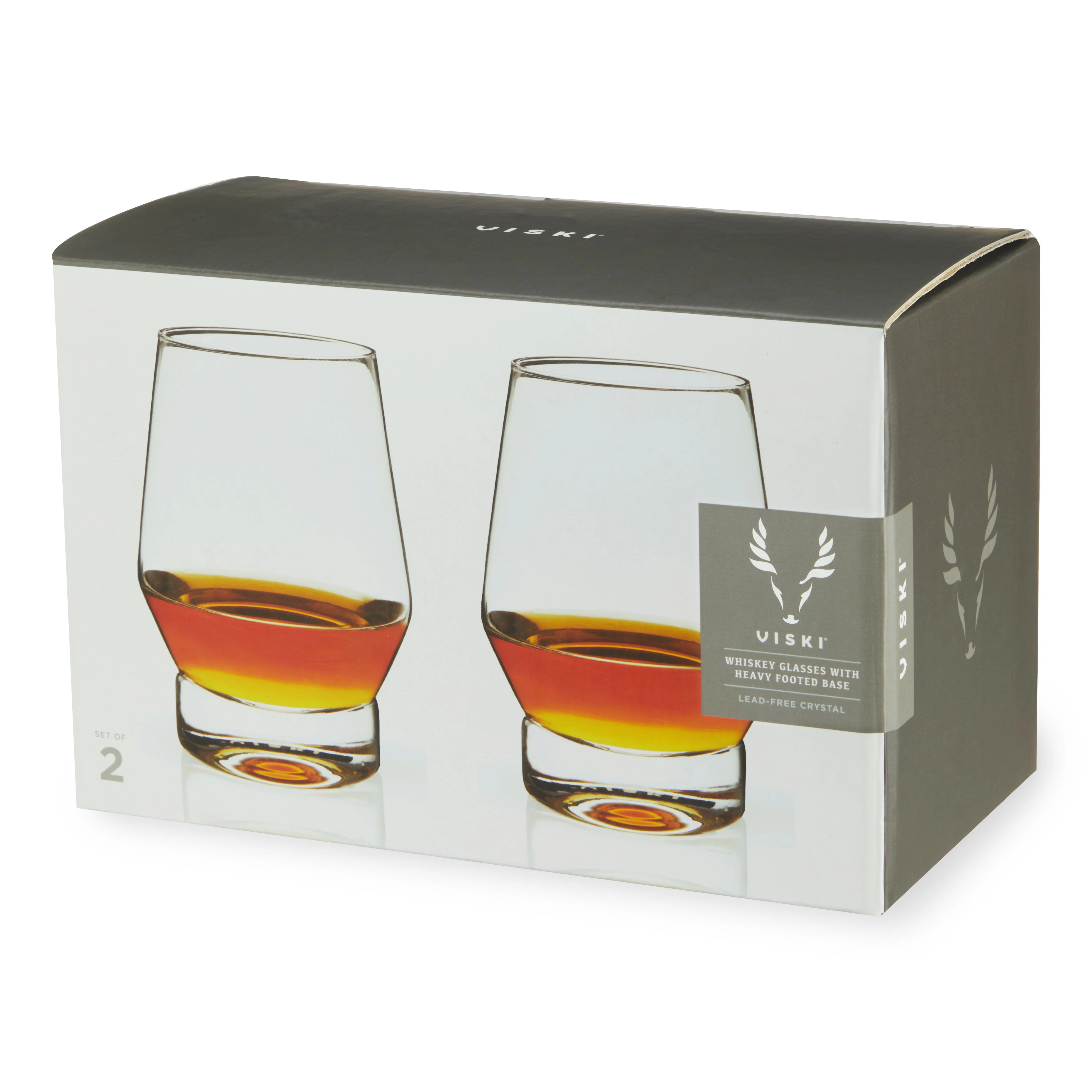 Raye Heavy Base Crystal Whiskey Glasses Set of 2 - Image 7
