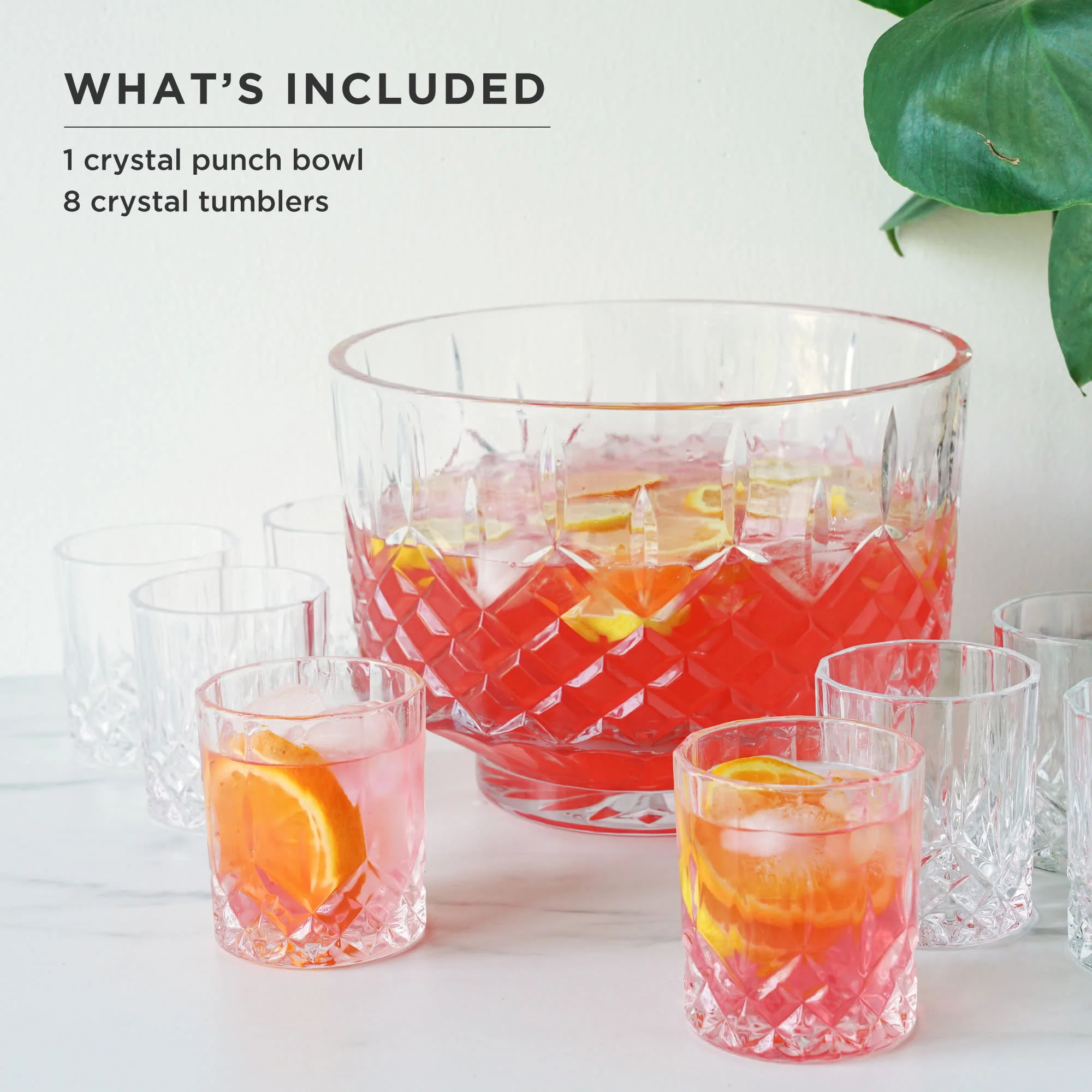 Admiral Crystal Punch Bowl and Tumbler Set - Image 7