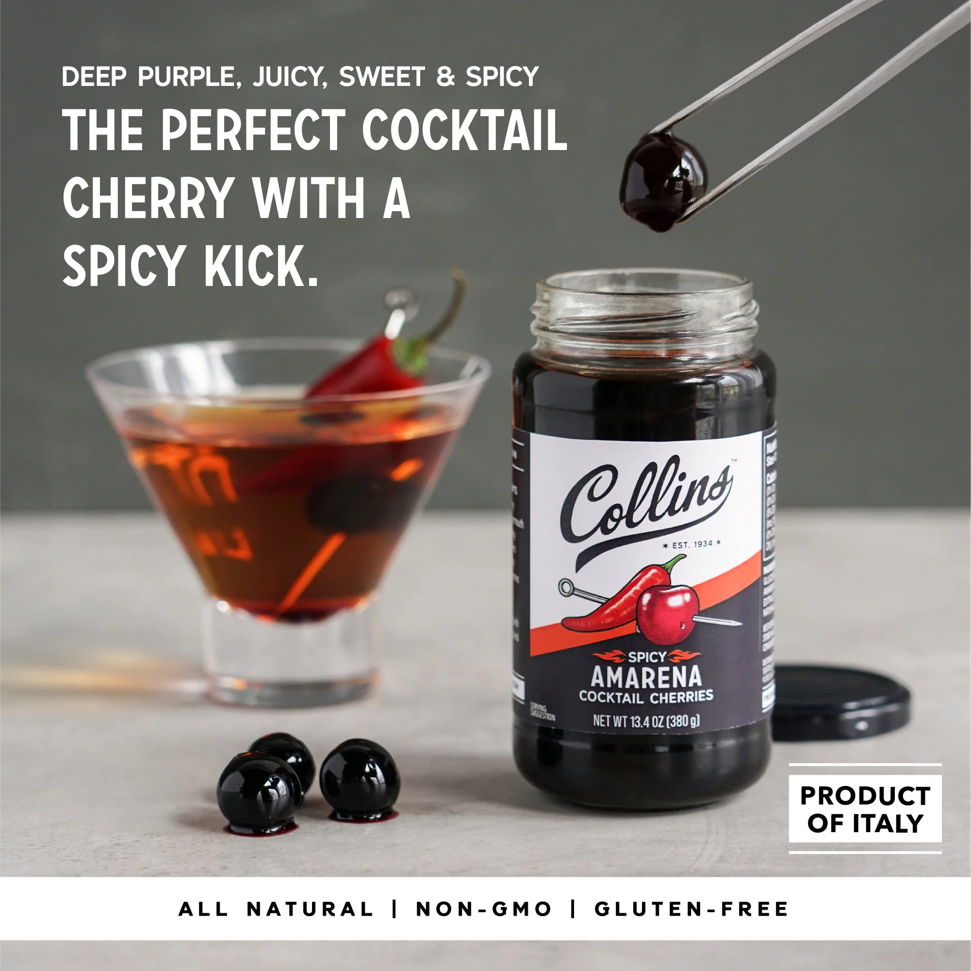 Spicy Amarena Cherries 13.4 oz - Image 3