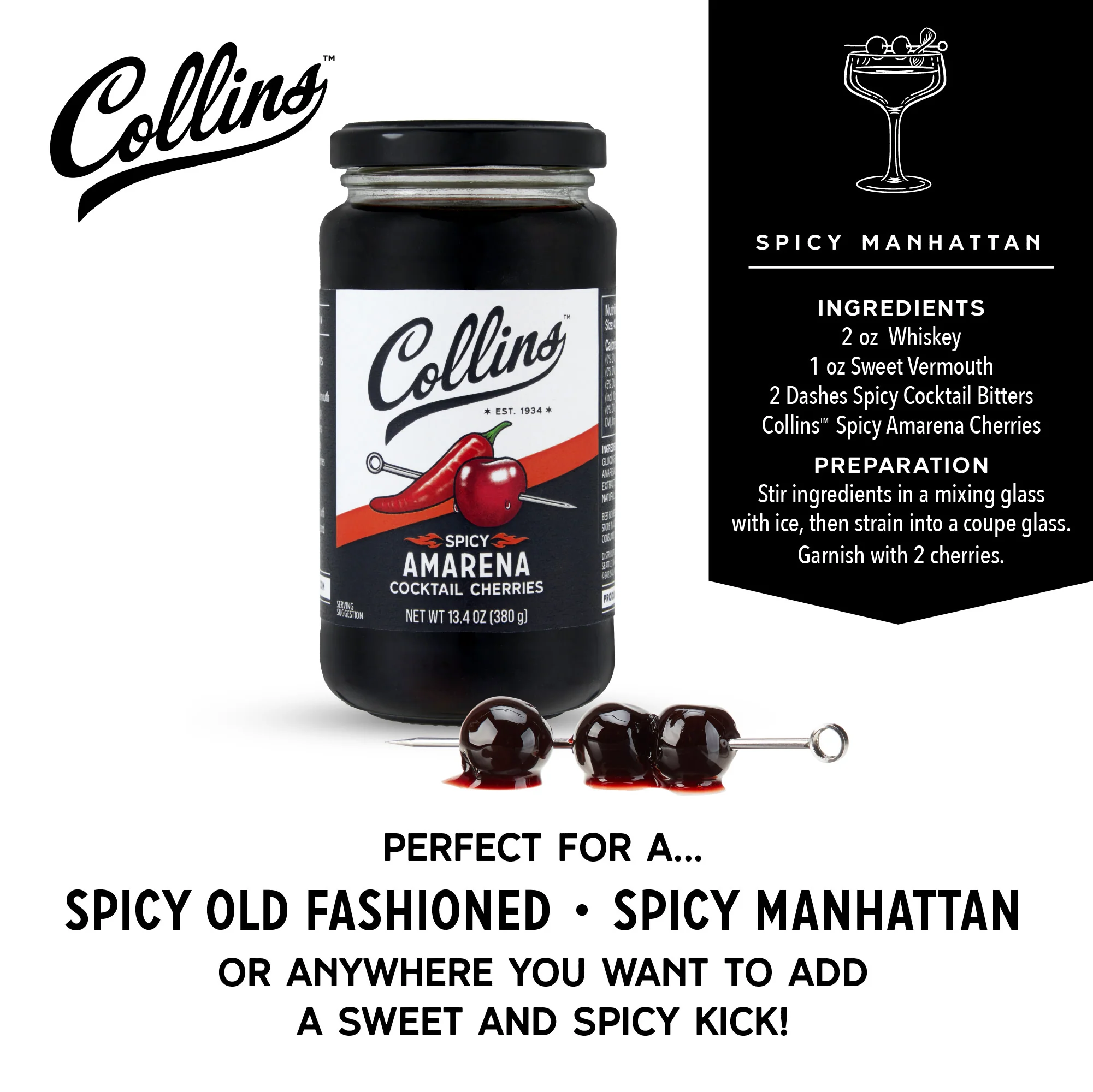 Spicy Amarena Cherries 13.4 oz - Image 4