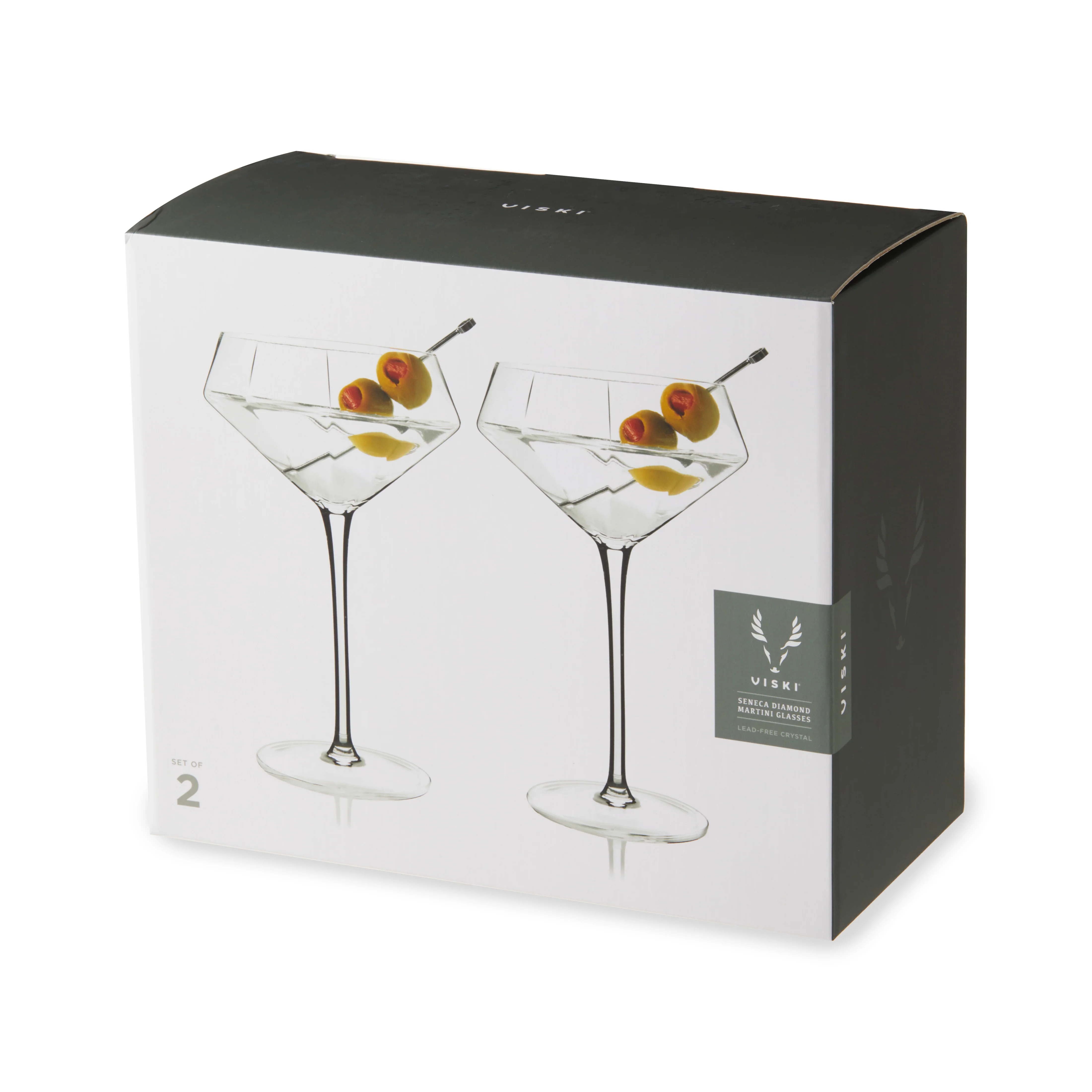 Seneca Diamond Crystal Martini Glasses Set of 2 - Image 7