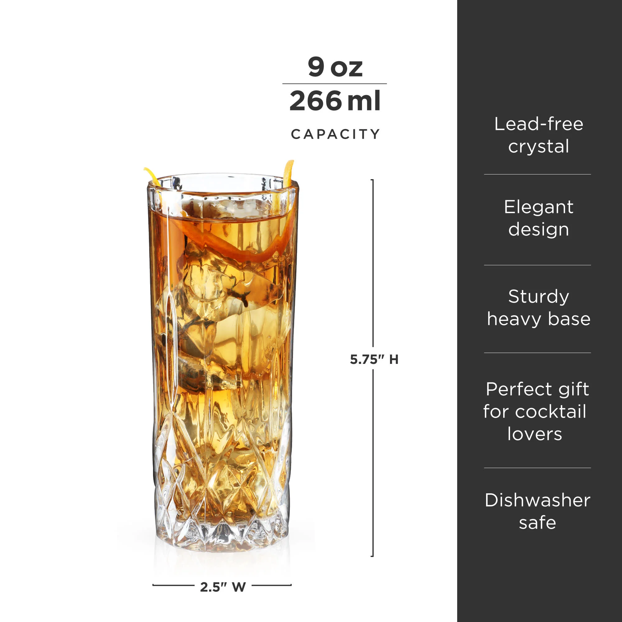 Admiral Highball Glasses, Set of 4 - Image 6