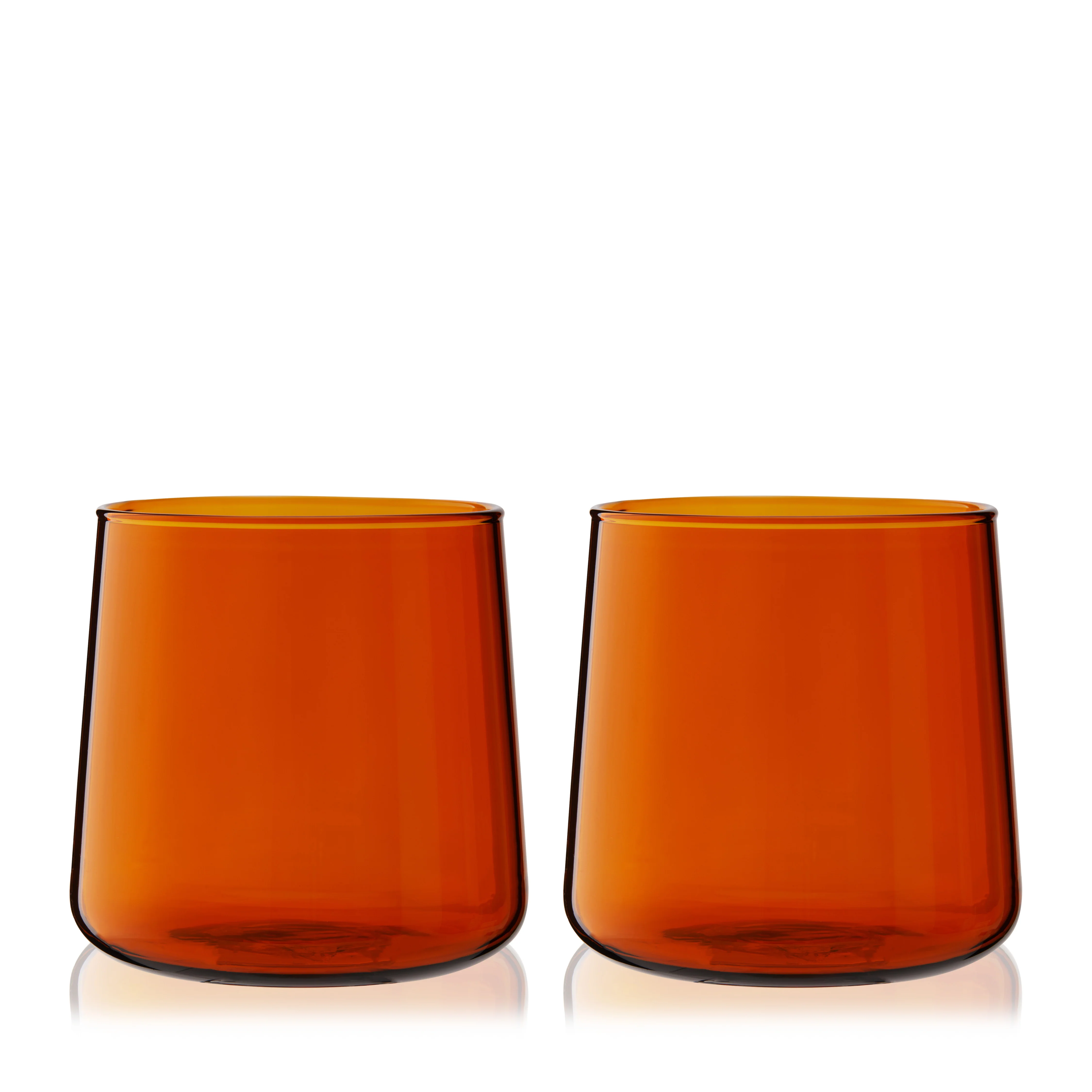 Aurora Amber Cocktail Tumblers, Set of 2 - Image 3
