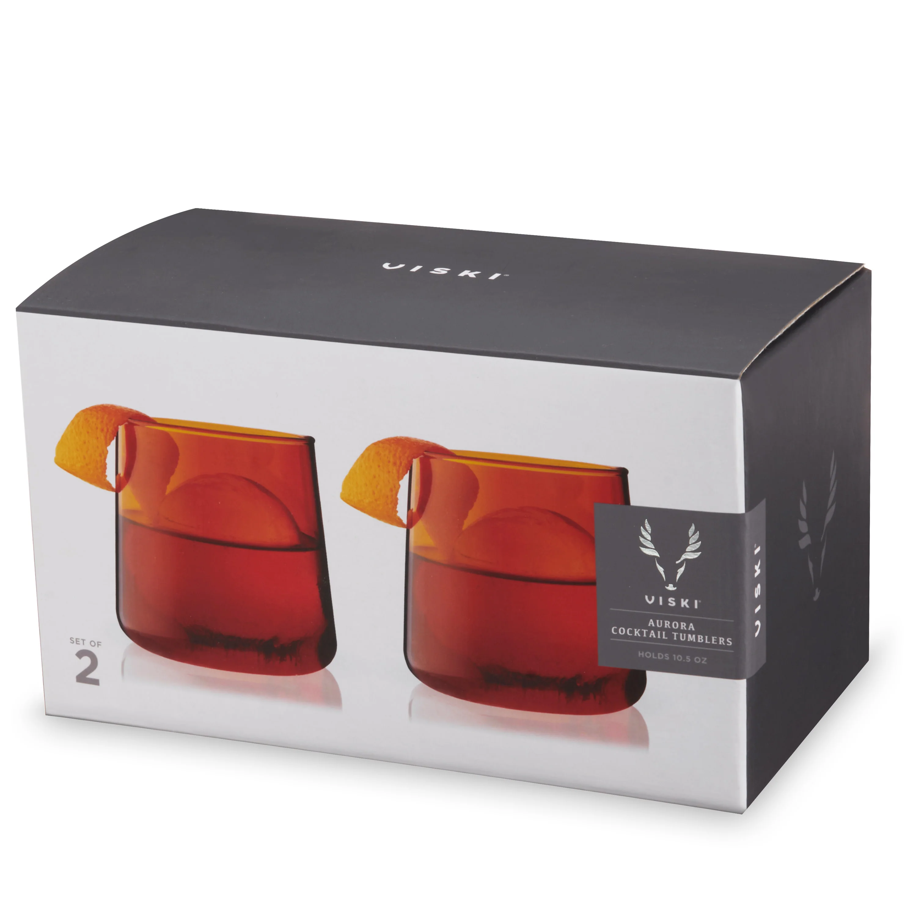 Aurora Amber Cocktail Tumblers, Set of 2 - Image 6