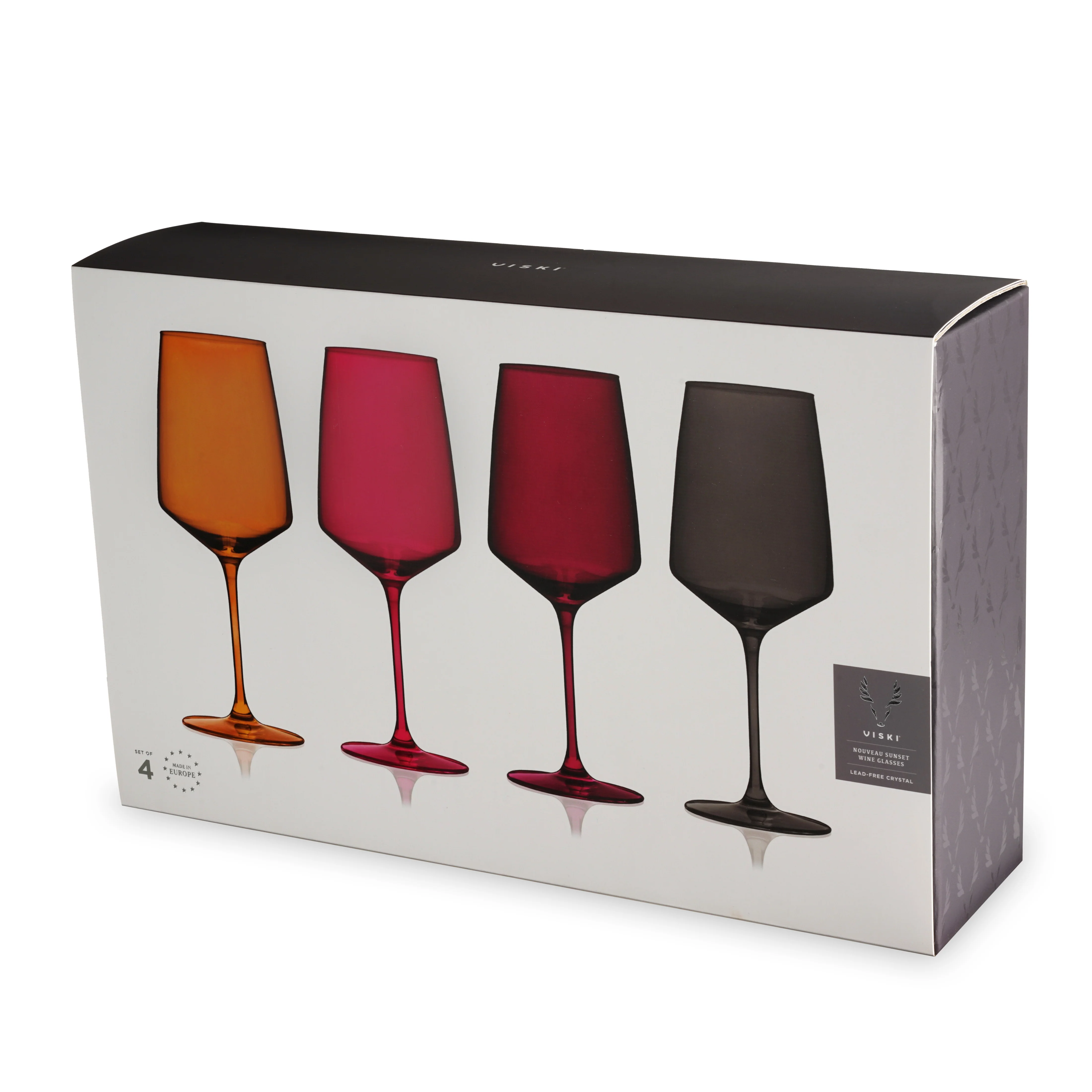 Reserve Nouveau Crystal Wine Glasses in Sunset Set of 4 - Image 7