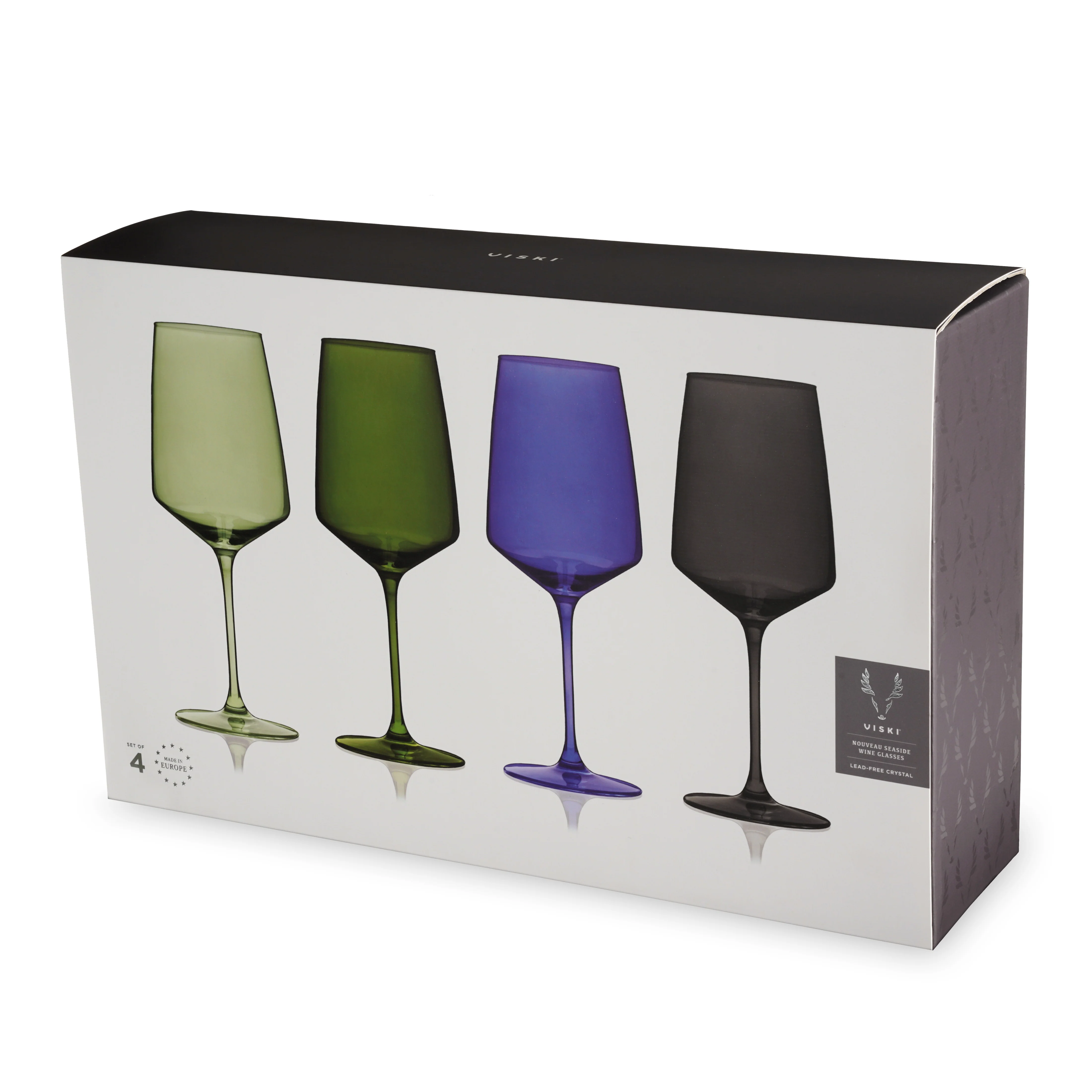 Reserve Nouveau Crystal Wine Glasses in Seaside Set of 4 - Image 7