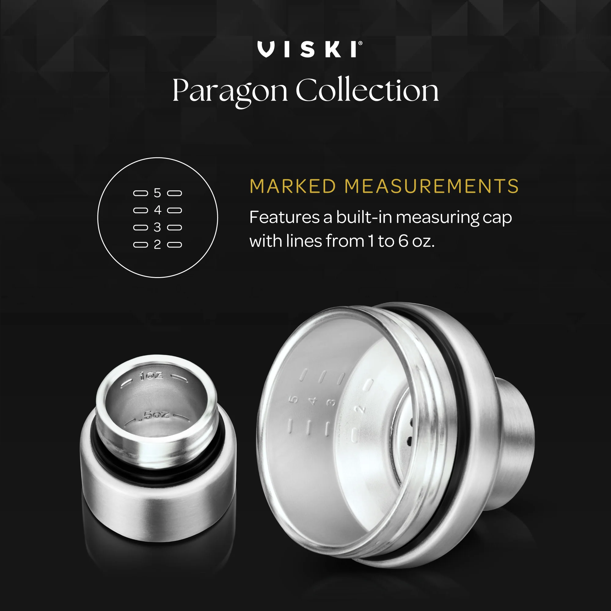 Paragon Stainless Steel Cocktail Shaker in Platinum - Image 5