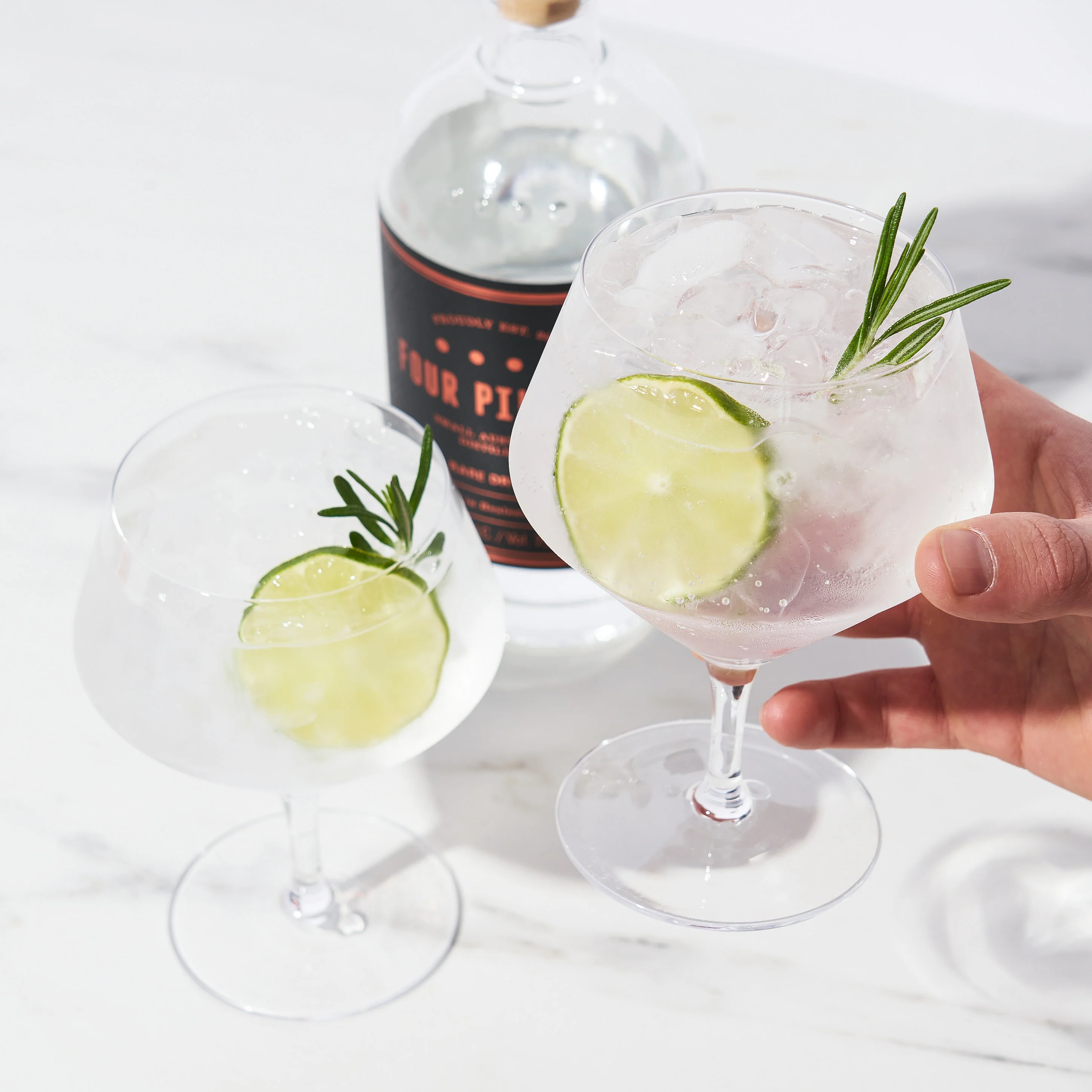 Raye Angled Crystal Gin & Tonic Glasses Set of 4 - Image 3