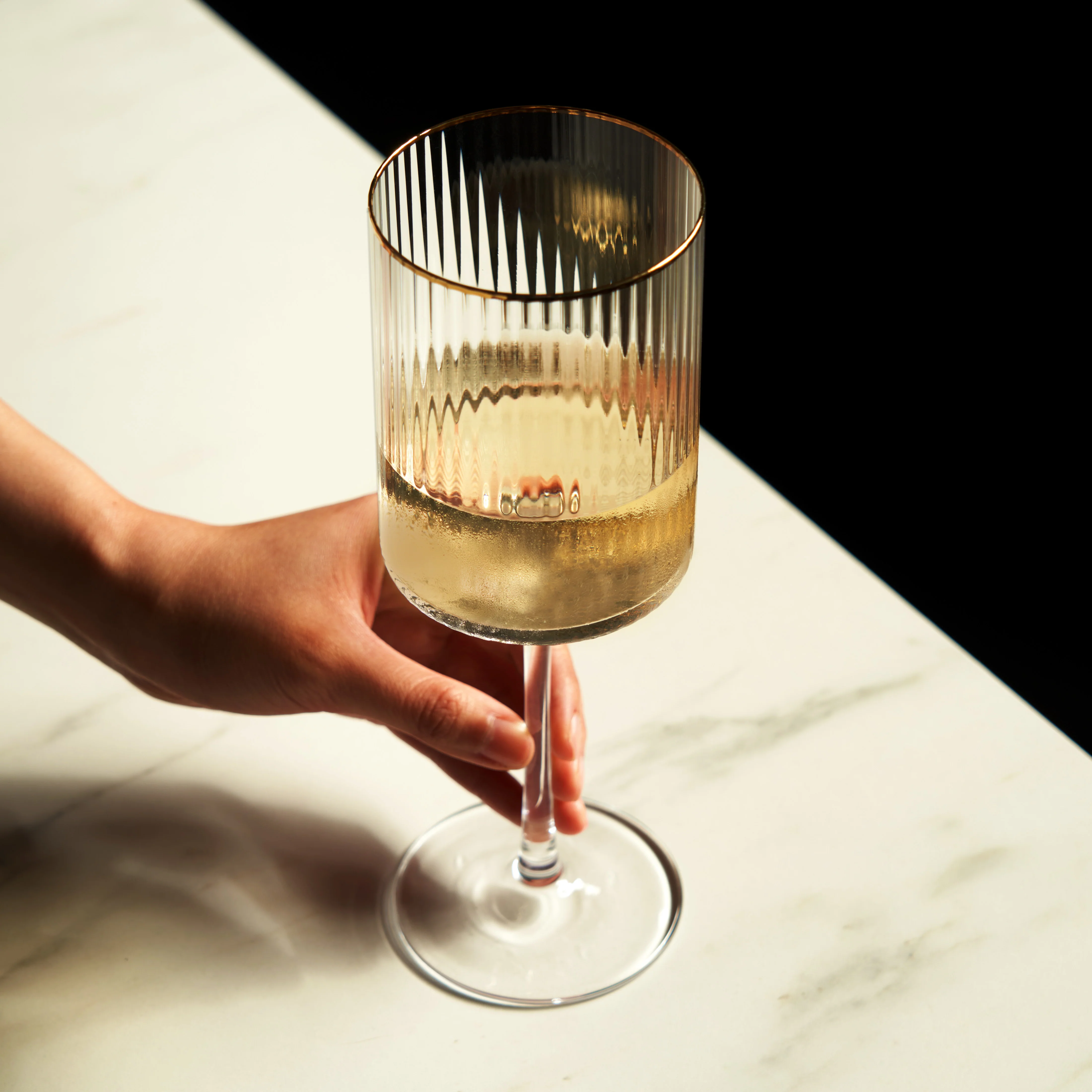 Meridian Crystal Wine Glasses Set of 2 - Image 3