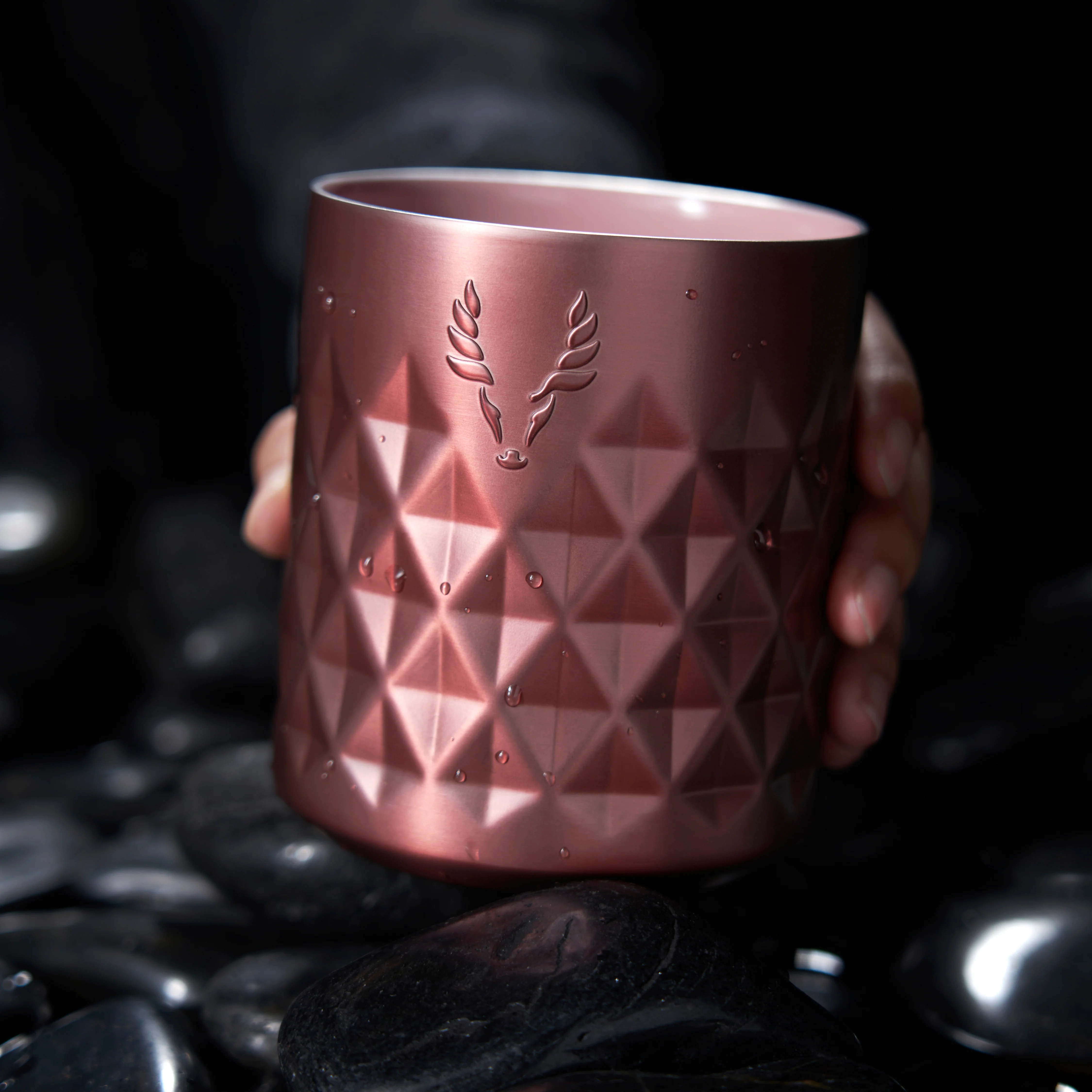 Paragon Stainless Steel Rocks Tumbler in Vintage Rose - Image 3