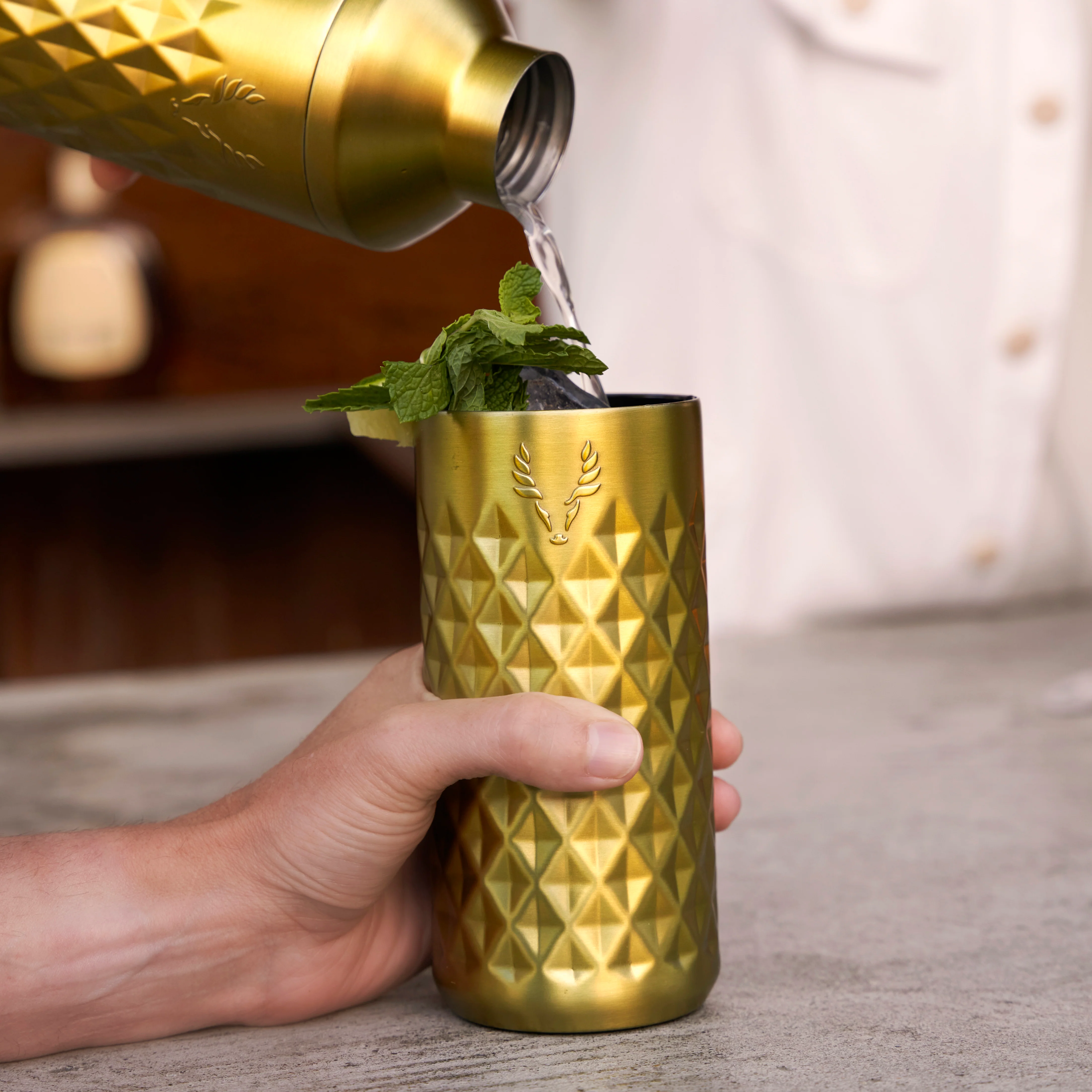 Paragon Stainless Steel Highball Tumbler in Gold - Image 3