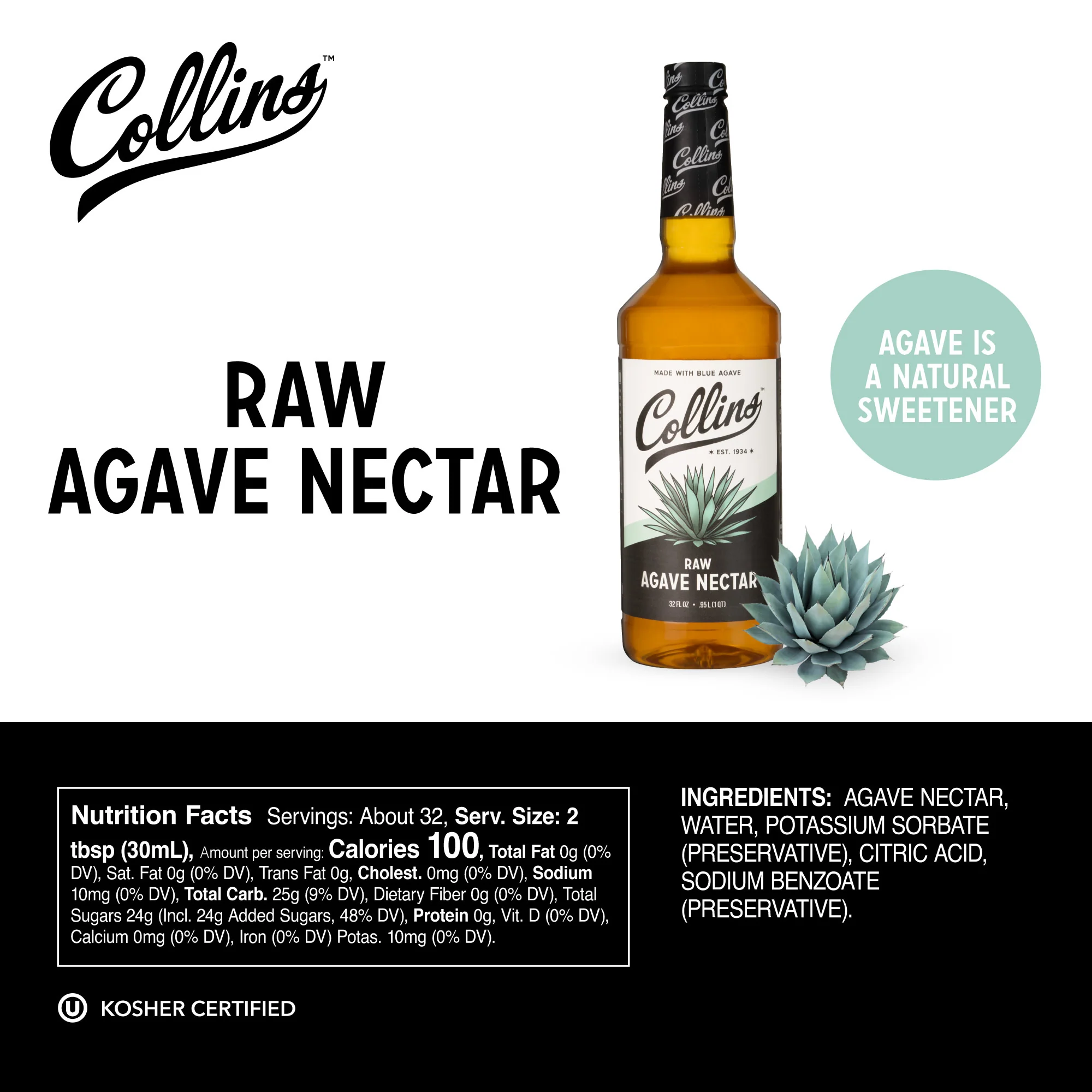 Raw Agave Nectar, 32 oz - Image 5