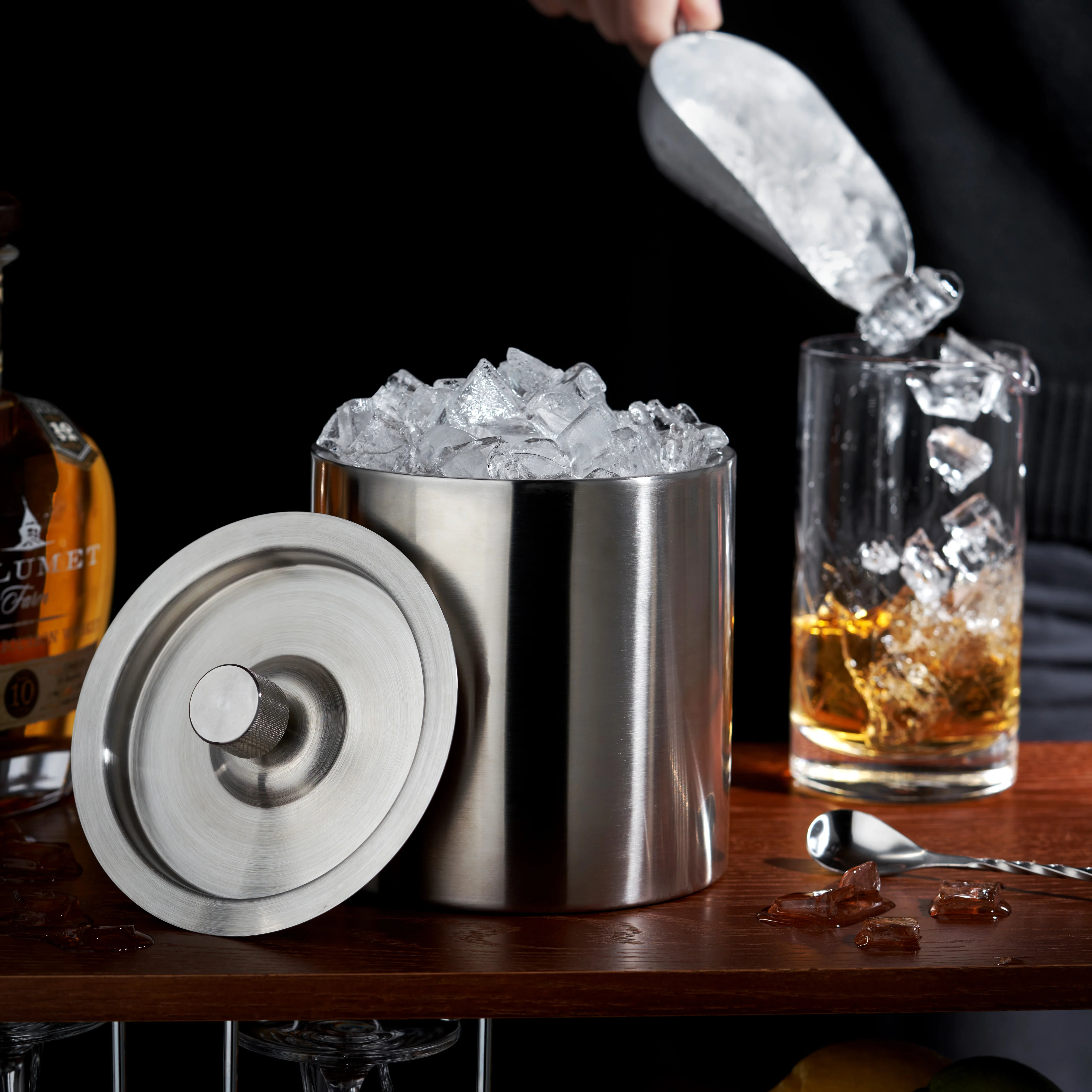 Harrison Insulated Ice Bucket in Stainless Steel - Image 3