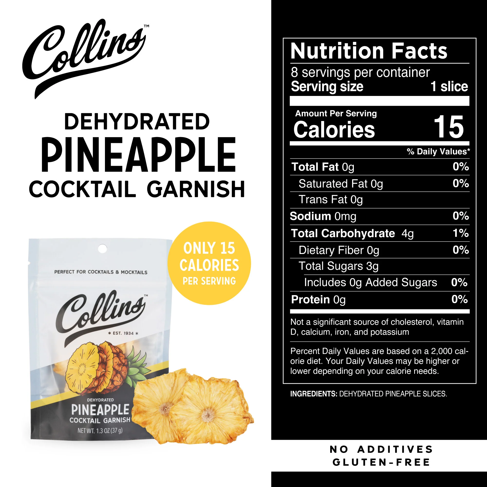 Dehydrated Pineapple Cocktail Garnish, 1.3 oz - Image 5