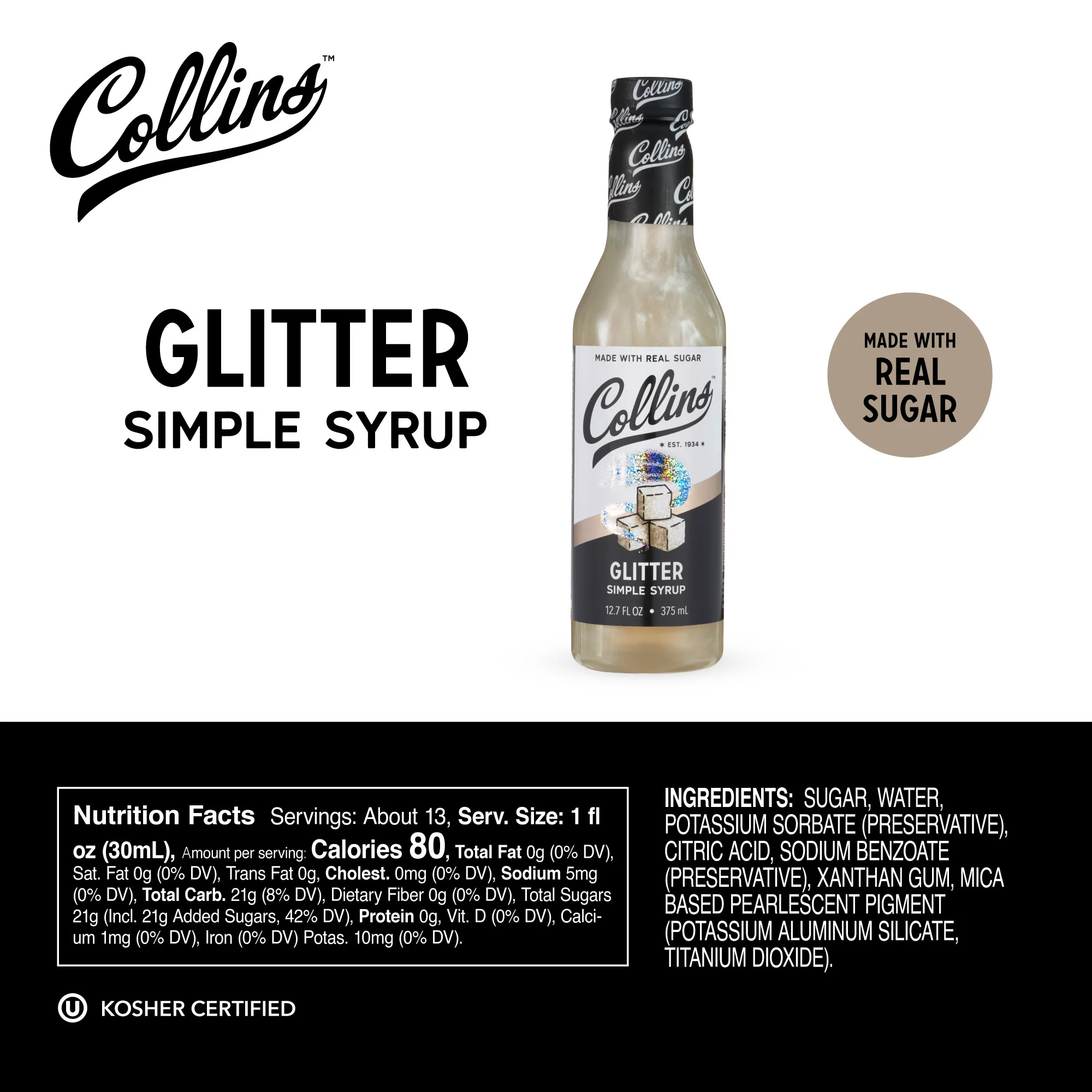 Glitter Simple Syrup, 12.7 oz - Image 5
