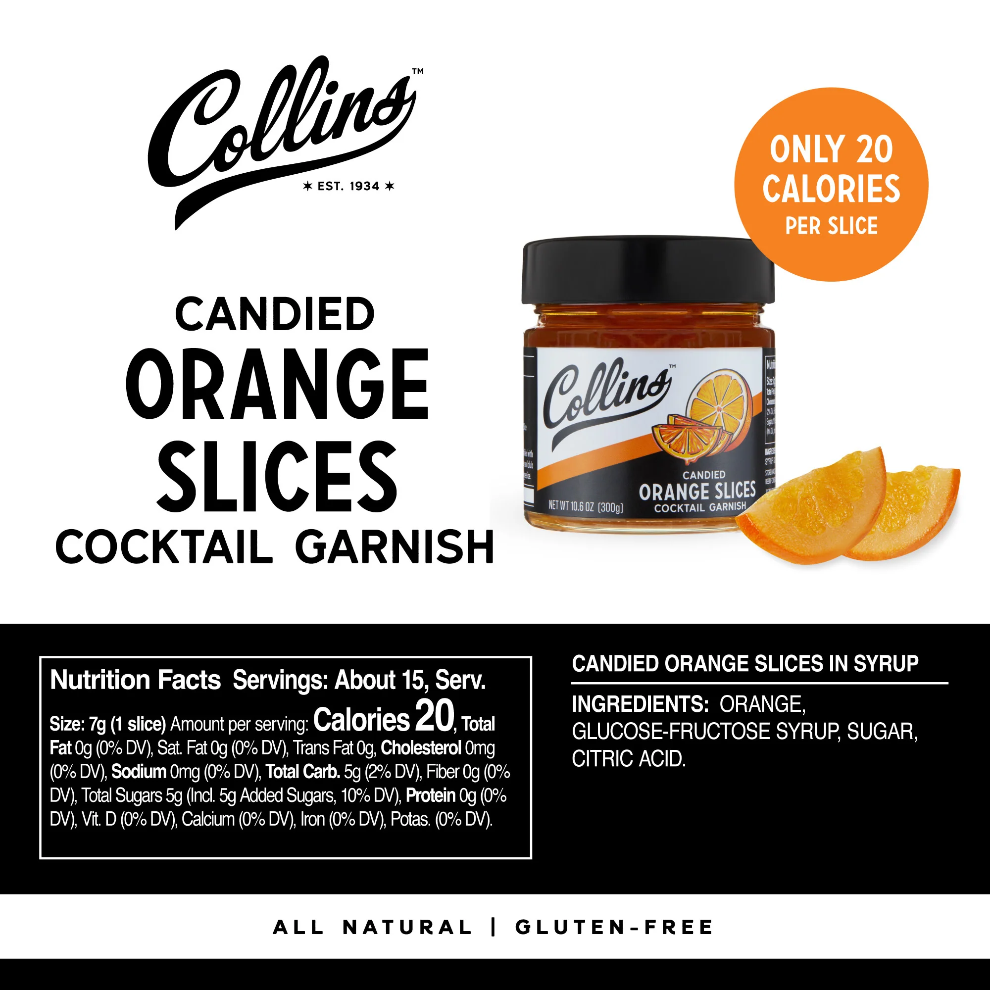 Candied Orange Slices in Syrup 10.6 oz , Set of 6 - Image 4