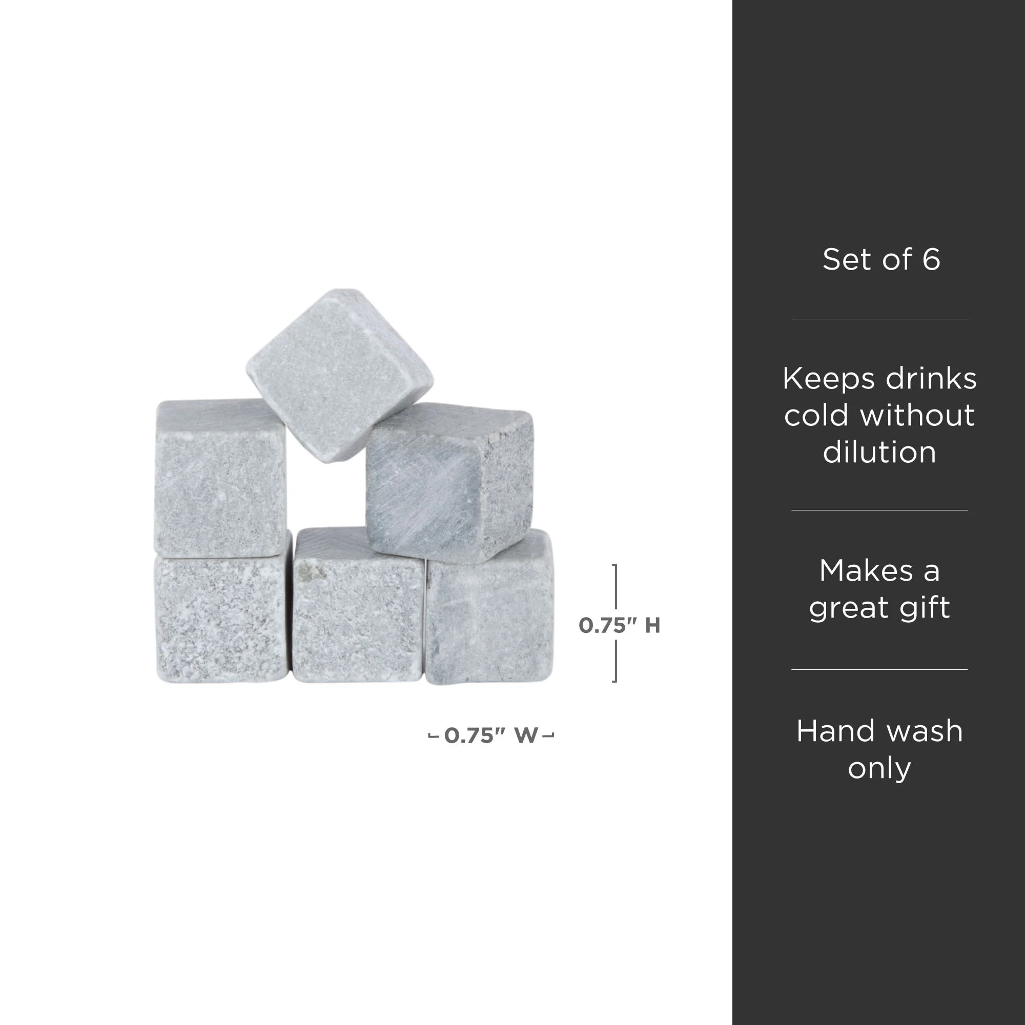 Glacier Rocks Soapstone Cube Set of 6 - Image 5