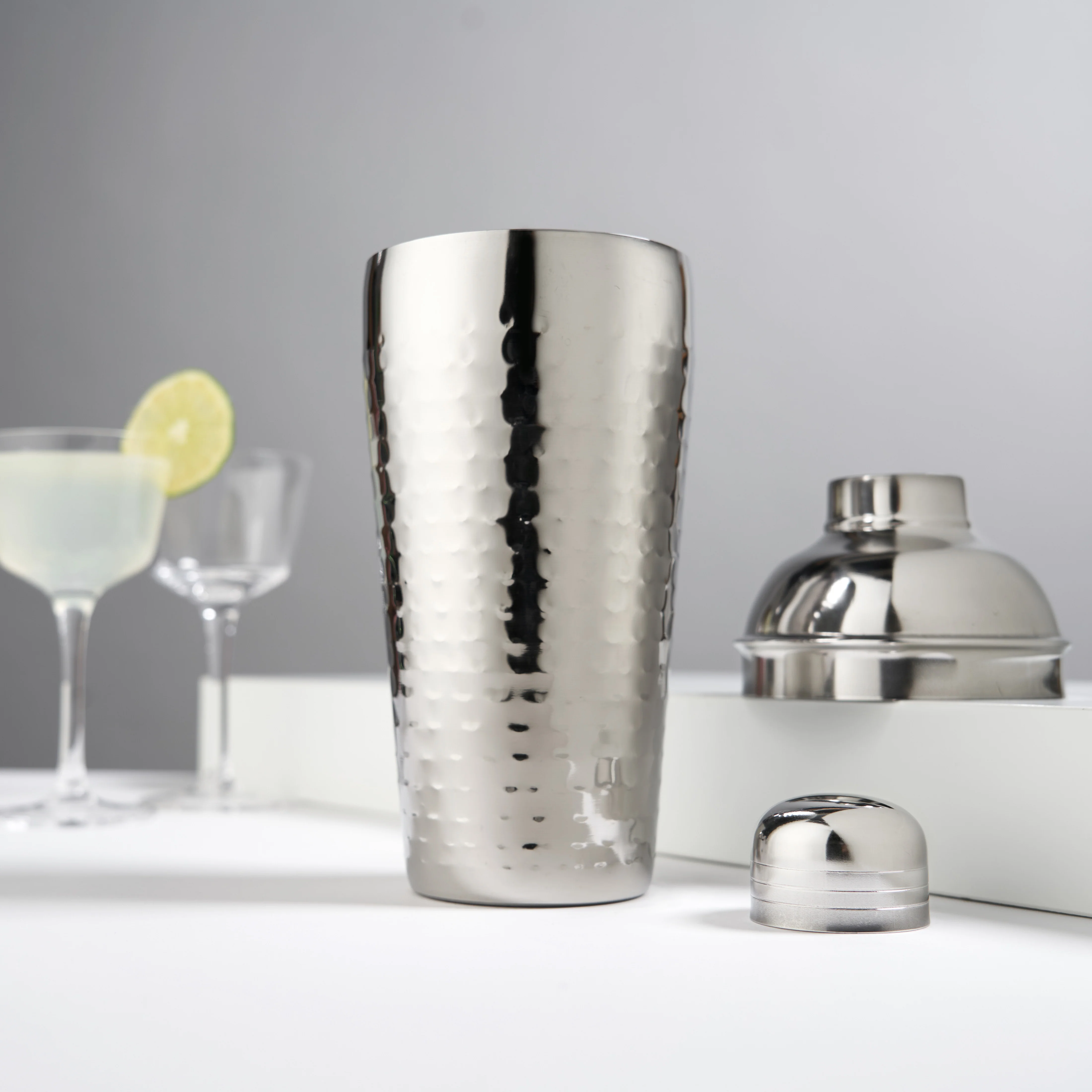 Irving Stainless Steel Hammered Cocktail Shaker - Image 3
