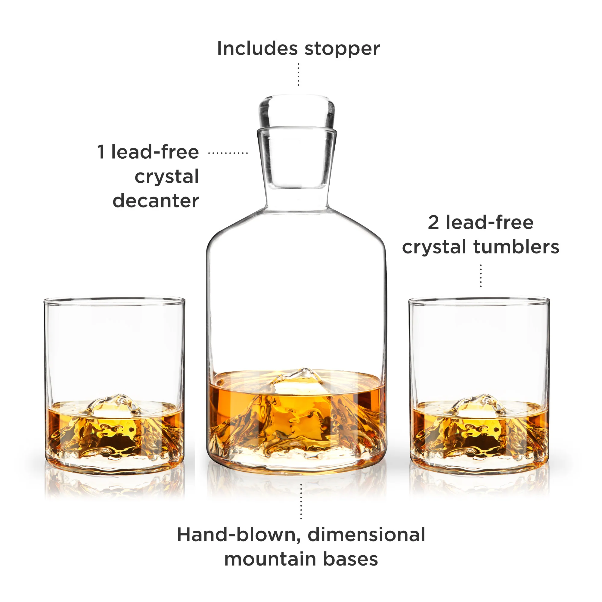 Mountain Crystal Decanter and Tumbler Set - Image 4