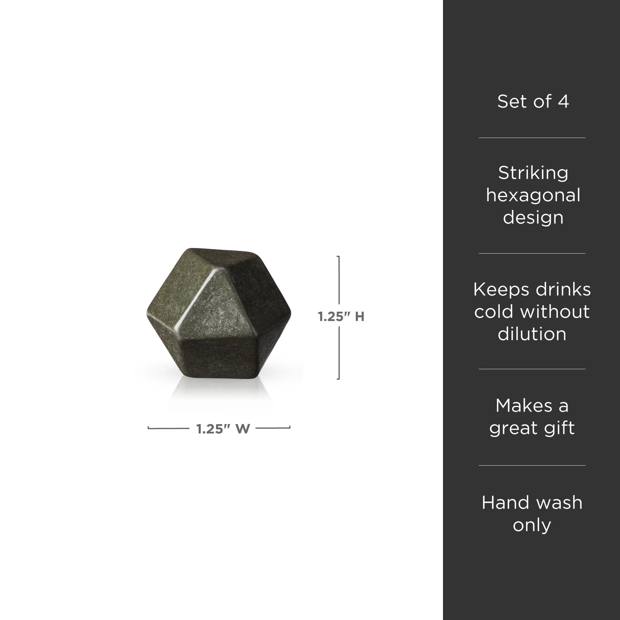 Glacier Rocks Basalt Hexagon Stone Set of 4 - Image 5