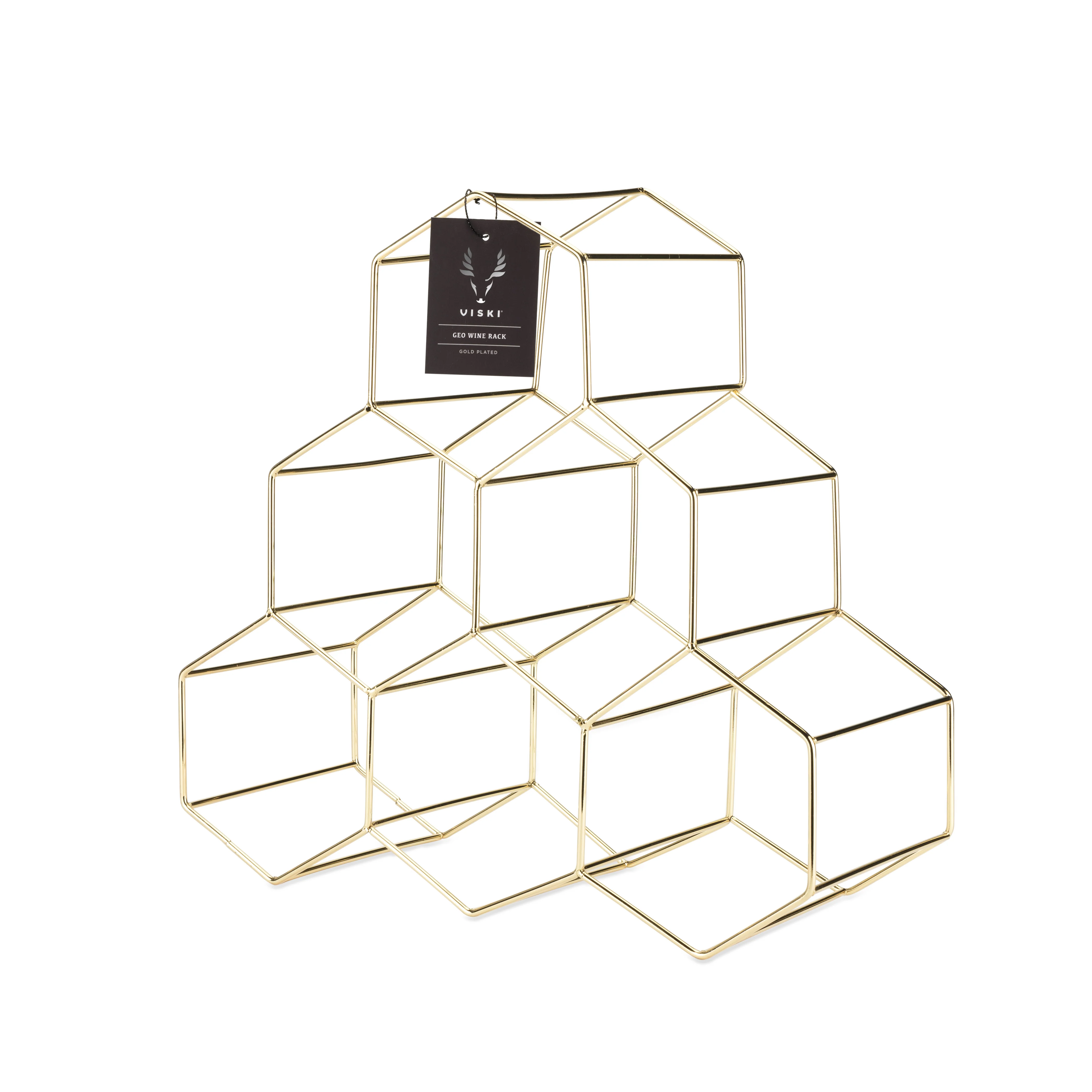Geo Countertop Wine Rack in Gold - Image 7