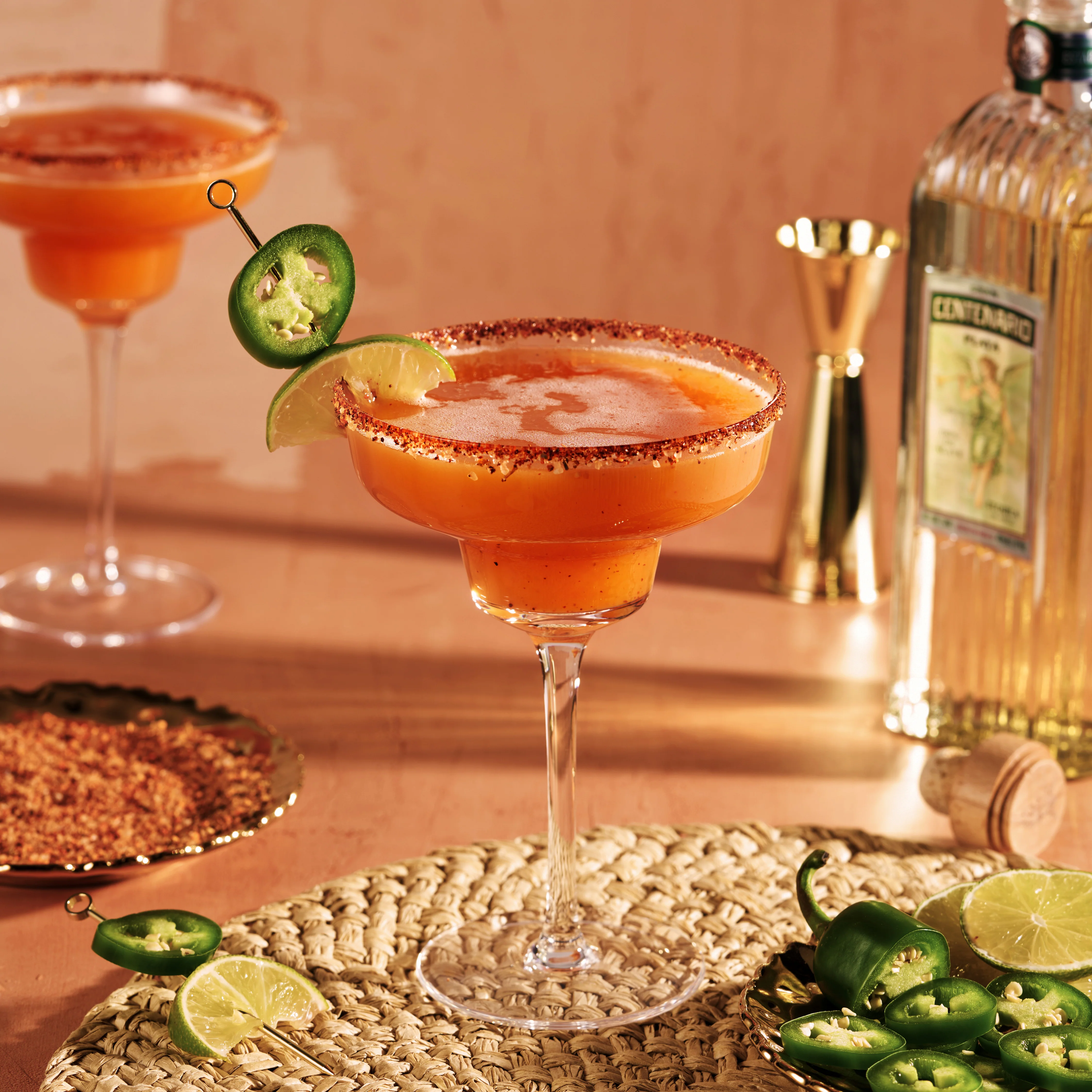 Raye Angled Crystal Margarita Glasses Set of 2 - Image 3