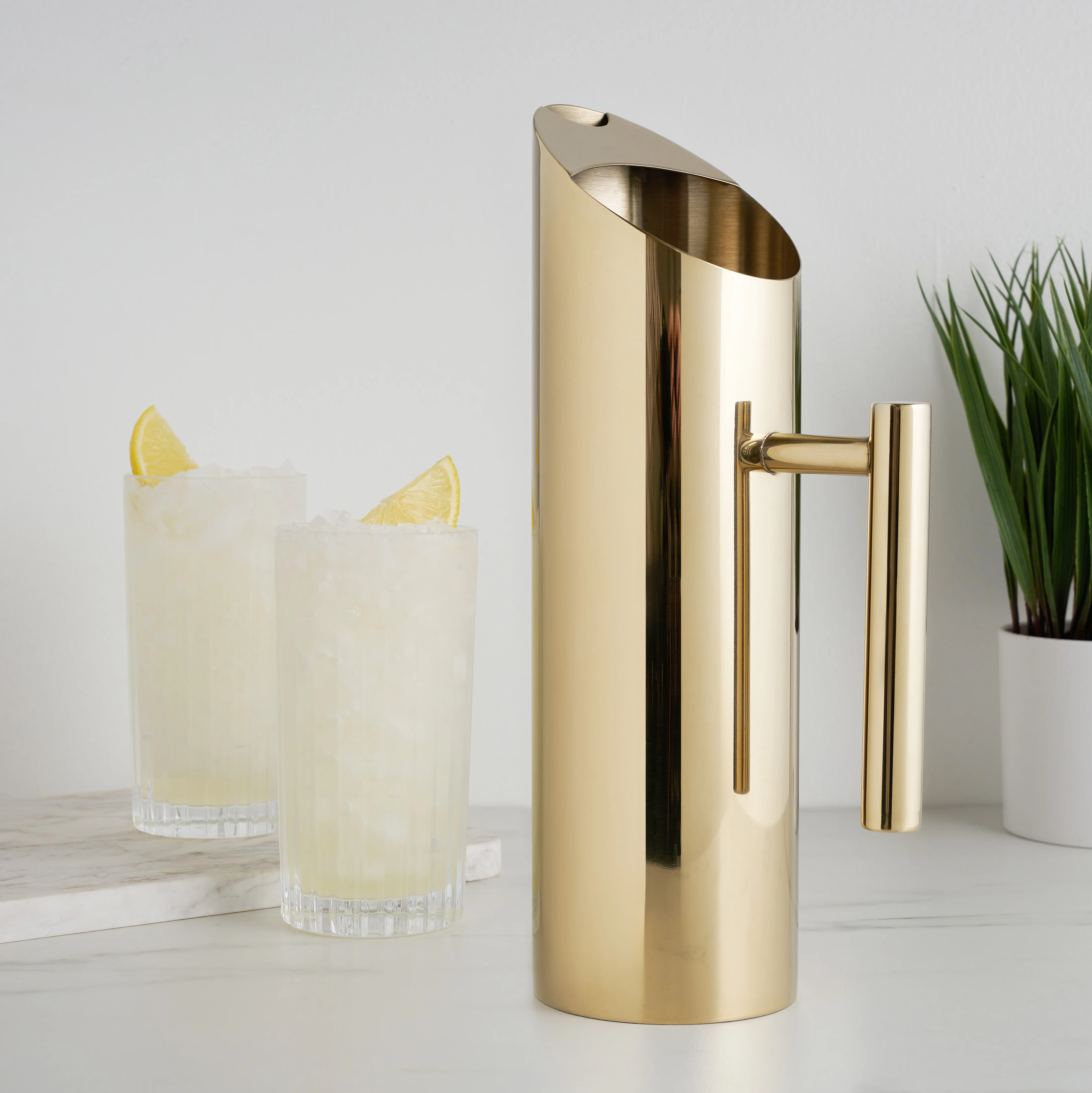 Modern Stainless Steel Pitcher in Gold - Image 3