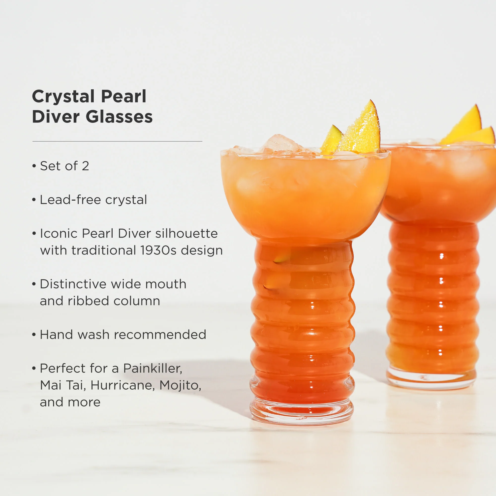 Pacific Crystal Pearl Diver Glasses Set of 2 - Image 5