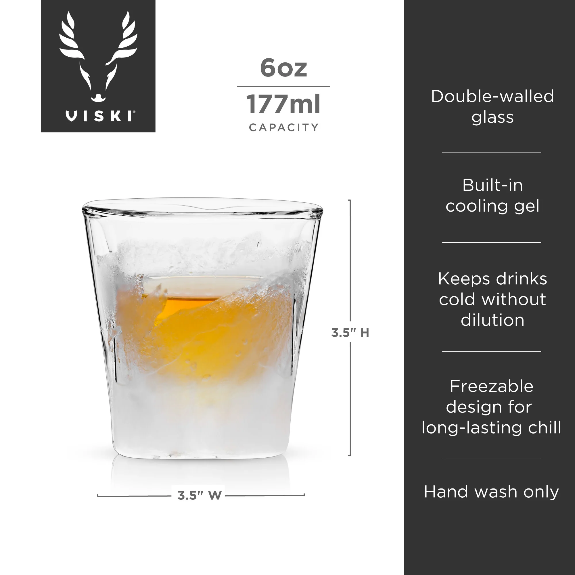 Glacier Double-Walled Chilling Whiskey Glass - Image 6