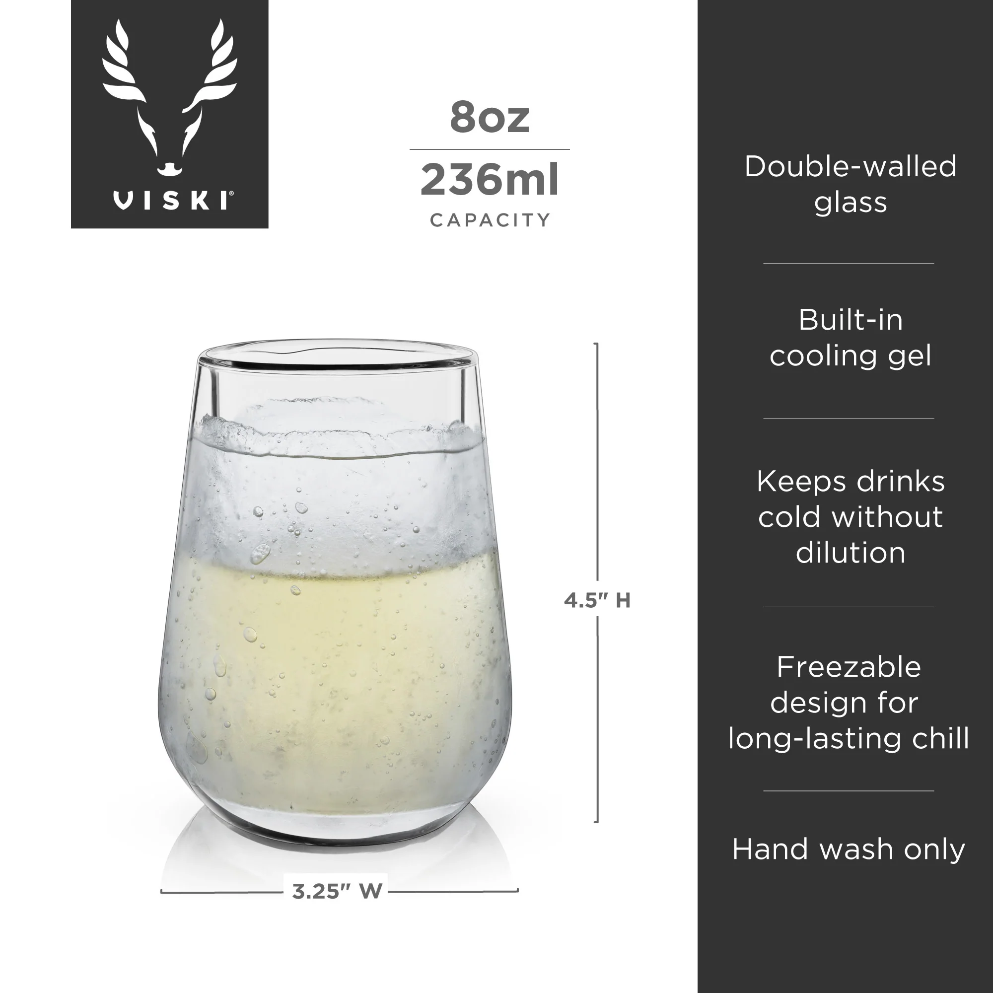 Glacier Double-Walled Chilling Wine Glass - Image 6