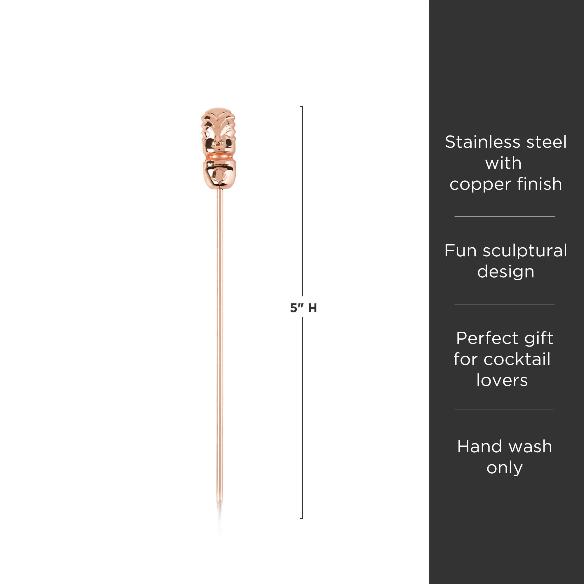 Pacific Tiki Cocktail Picks in Copper Set of 4 - Image 5