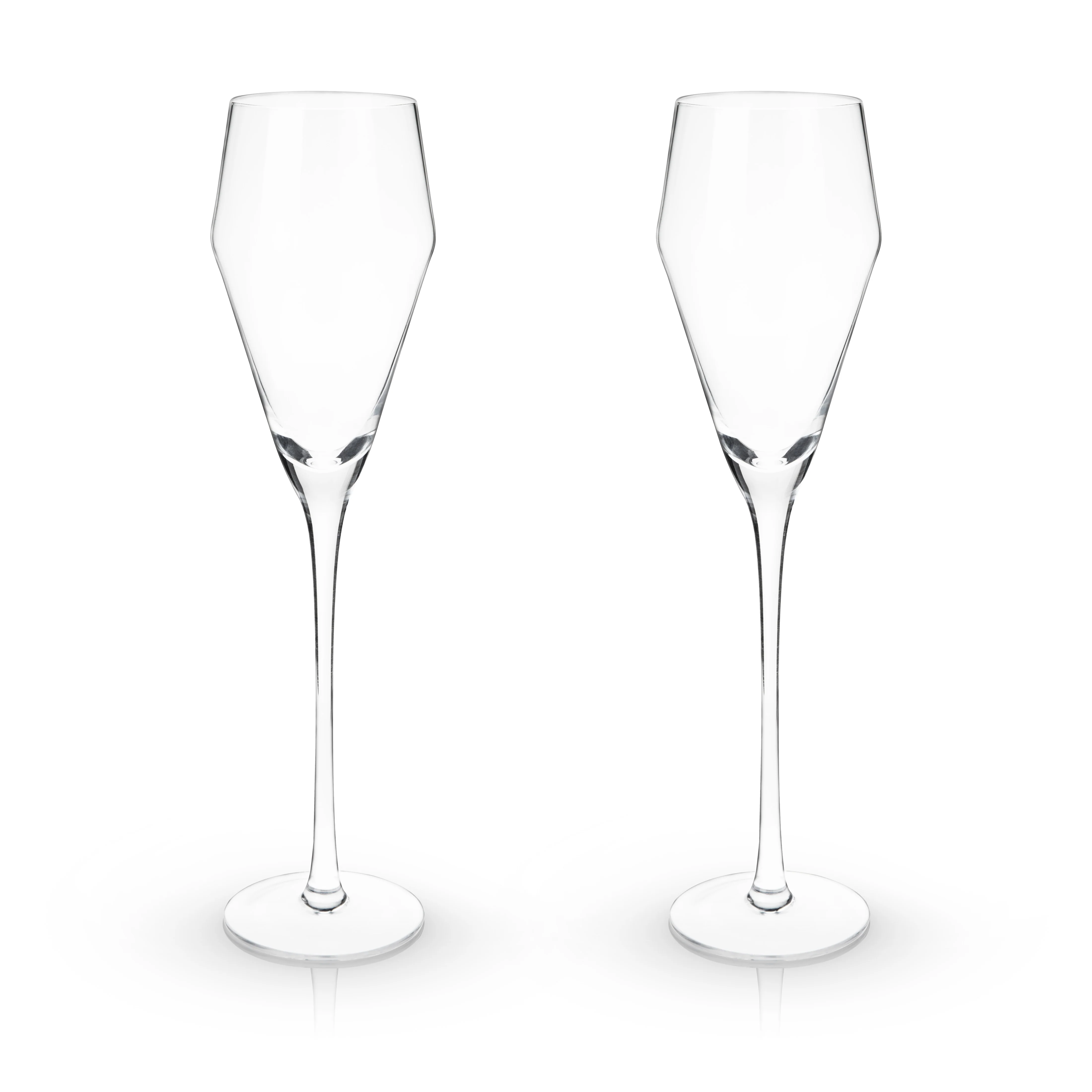 Raye Angled Crystal Prosecco Glasses Set of 2 - Image 4